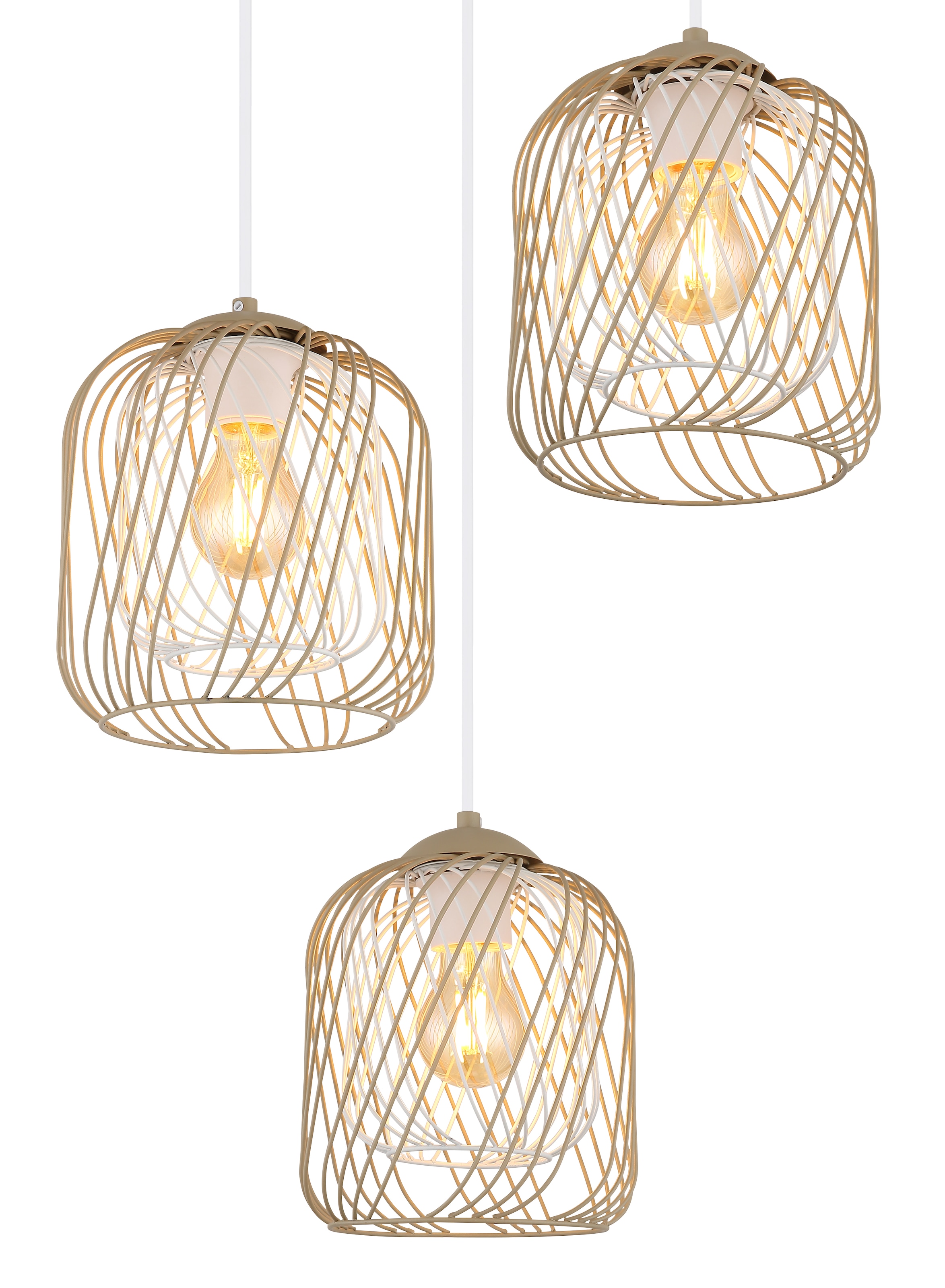 GLOBO LIGHTING Hängeleuchte »DICHTI«, Leuchtmittel E27 | ohne Leuchtmittel, Hängelampe/Pendelleuchte/Esszimmer/Wohnzimmer/Esstisch