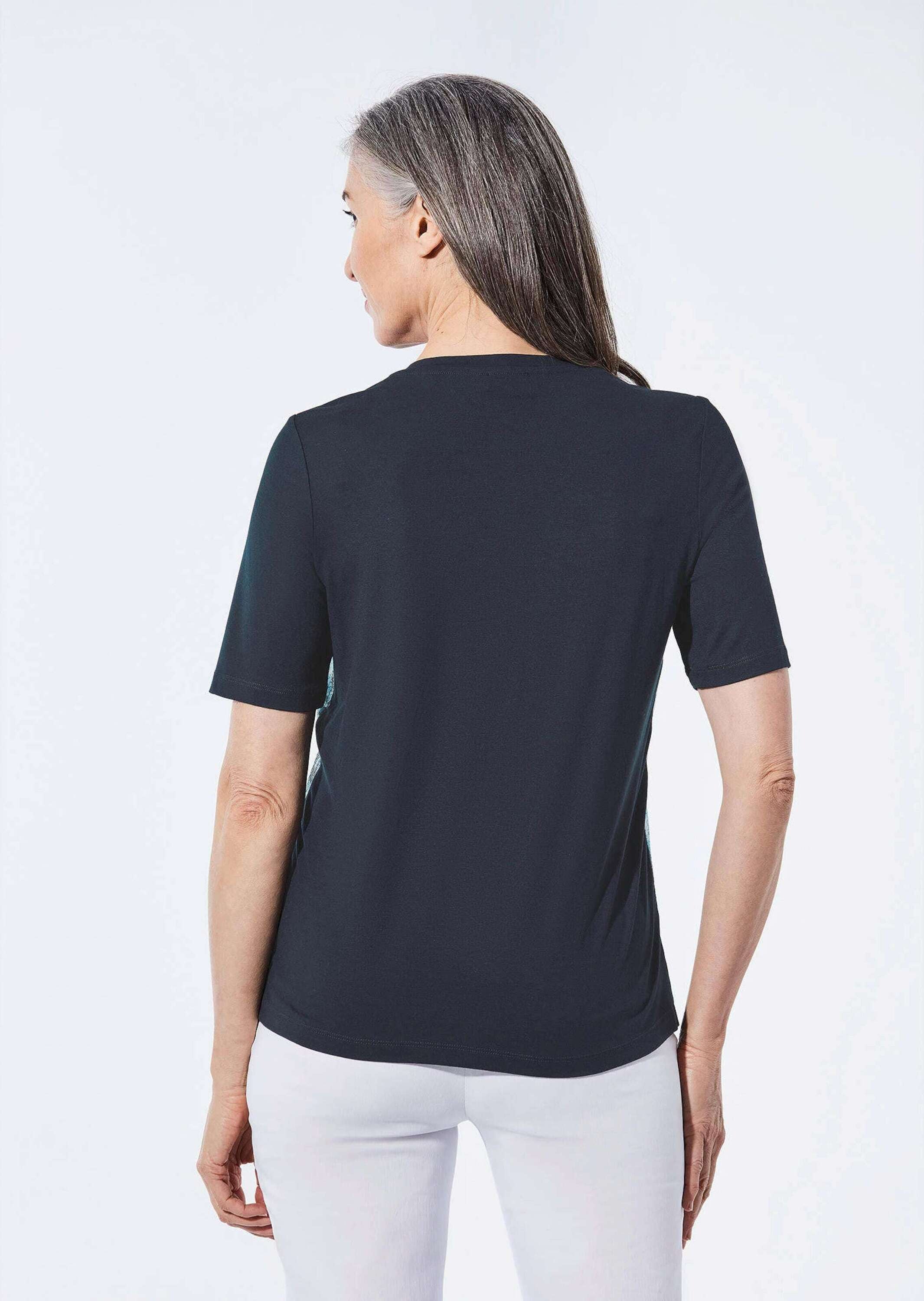 GOLDNER Kurzarmshirt »Shirt Shirt mit Pailletten«
