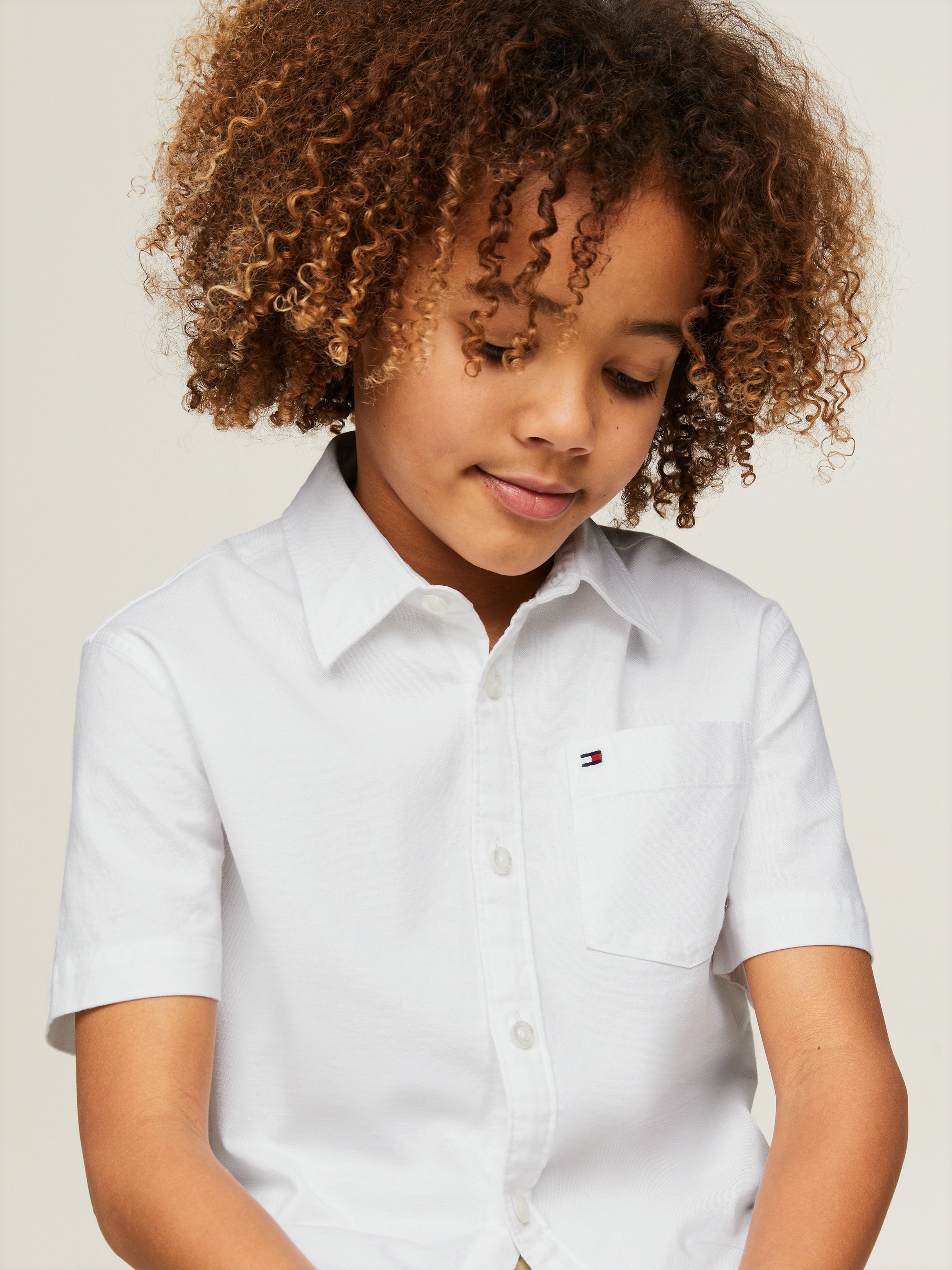 Tommy Hilfiger Kurzarmhemd »SOLID OXFORD SHIRT S/S«, Kinder bis 16 Jahre