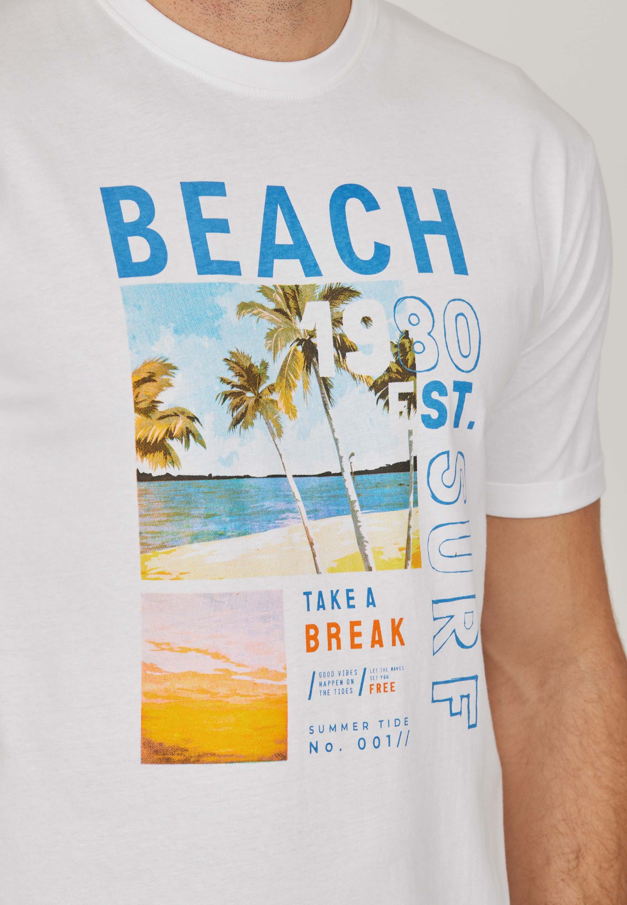 CRUZ T-Shirt »Thomsson«, im sommerlichen Design