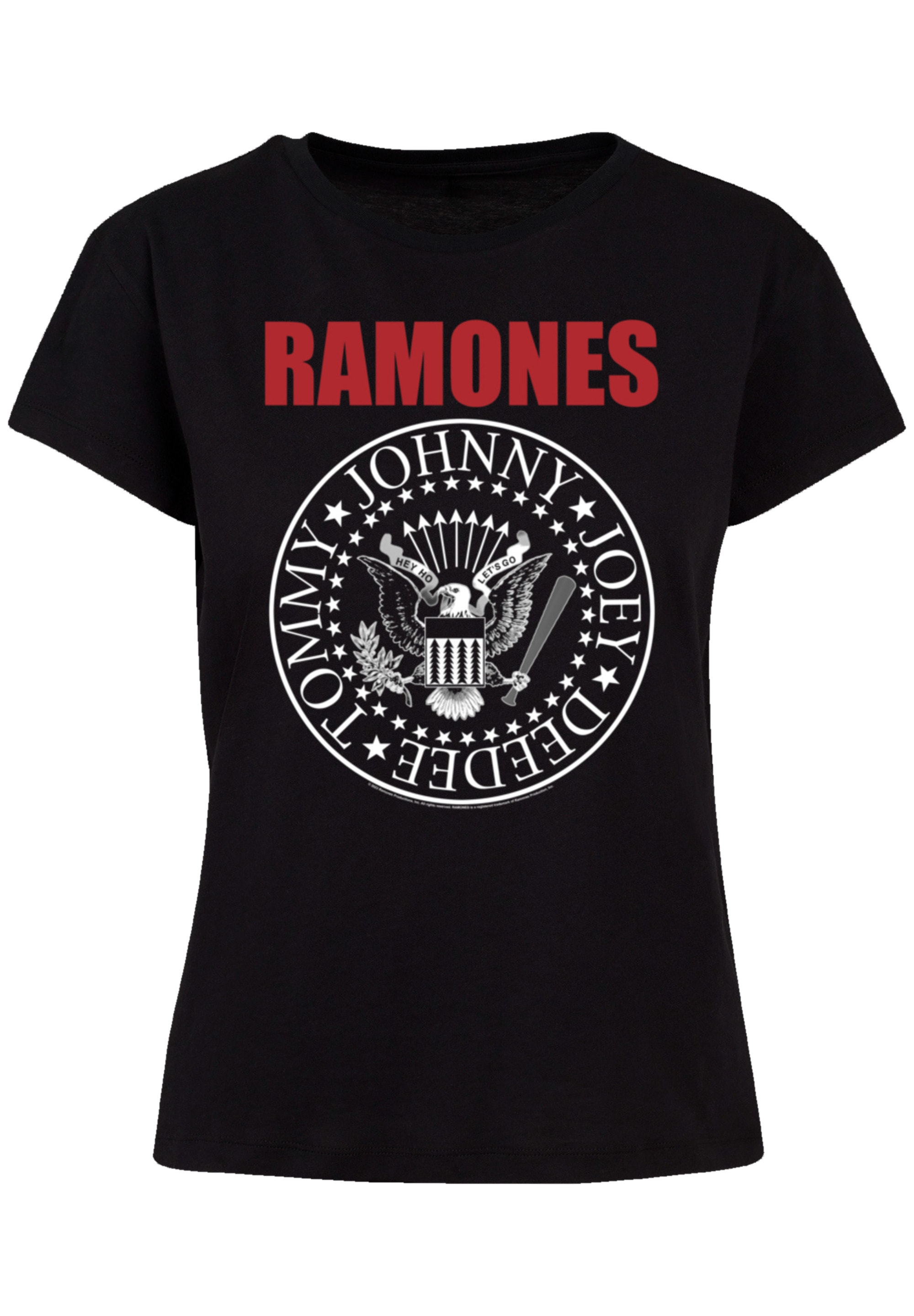 F4NT4STIC T-Shirt »Ramones Rock Musik Band Red Text Seal«, Premium Qualität, Band, Rock-Musik