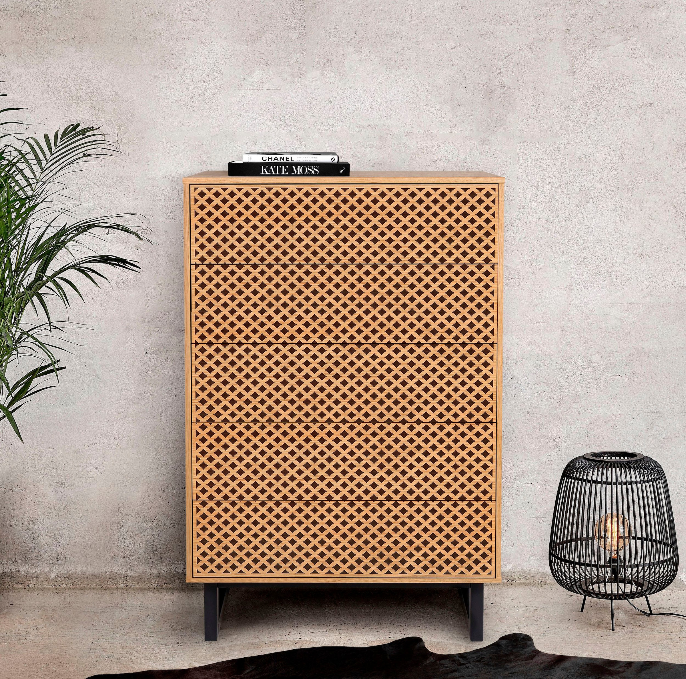Woodman Kommode im skandinavischen Design, mit besonderem Print, FSC günstig online kaufen