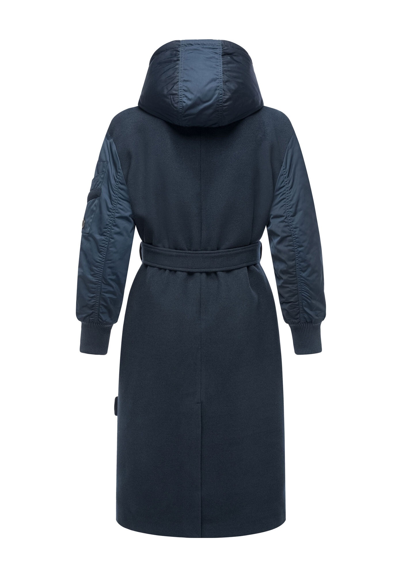 Marikoo Winterjacke »Tjadee«, Langer Wickelmantel