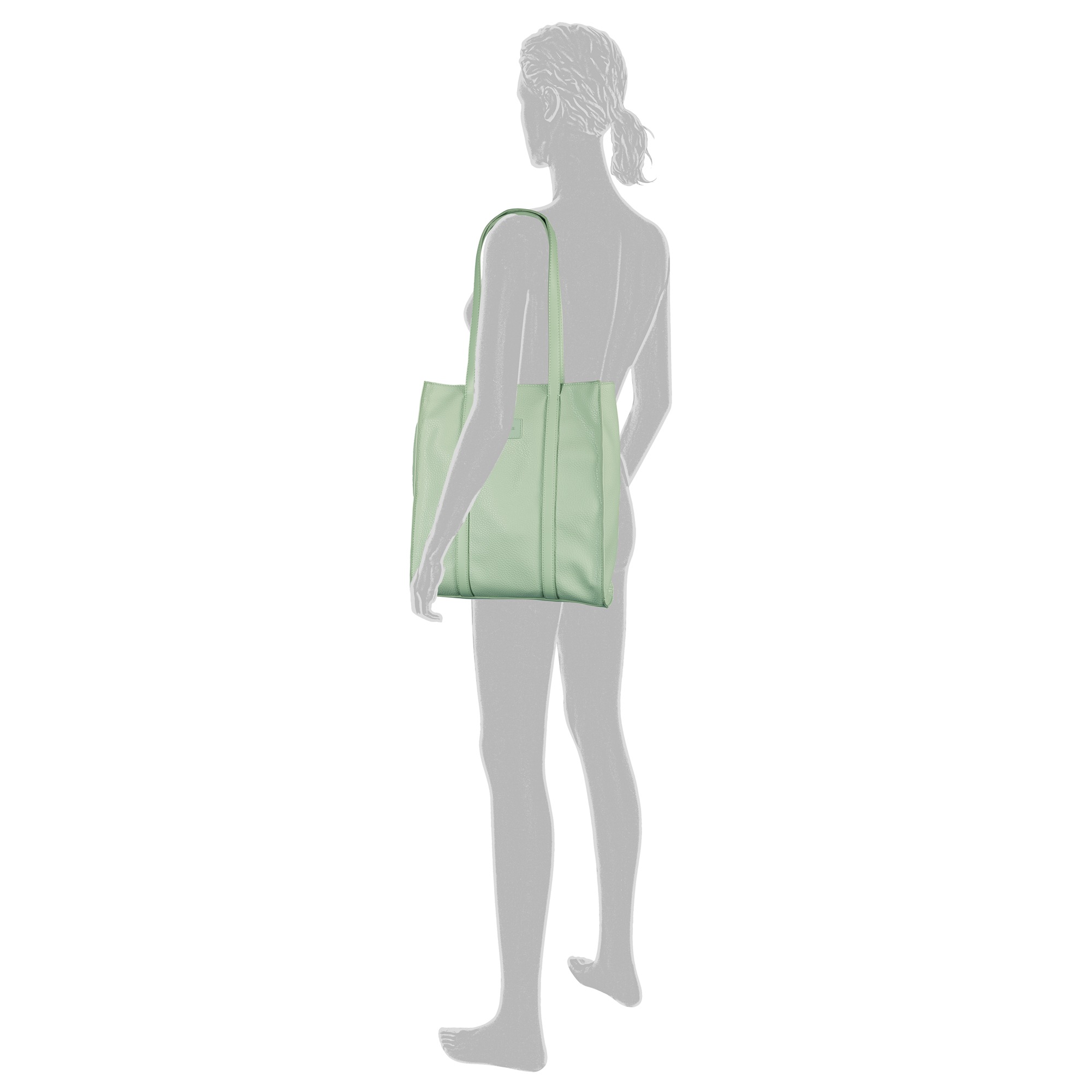 Gabor Shopper "Elfie" Damen Schultertasche mit einem Logo Rubber Patch
