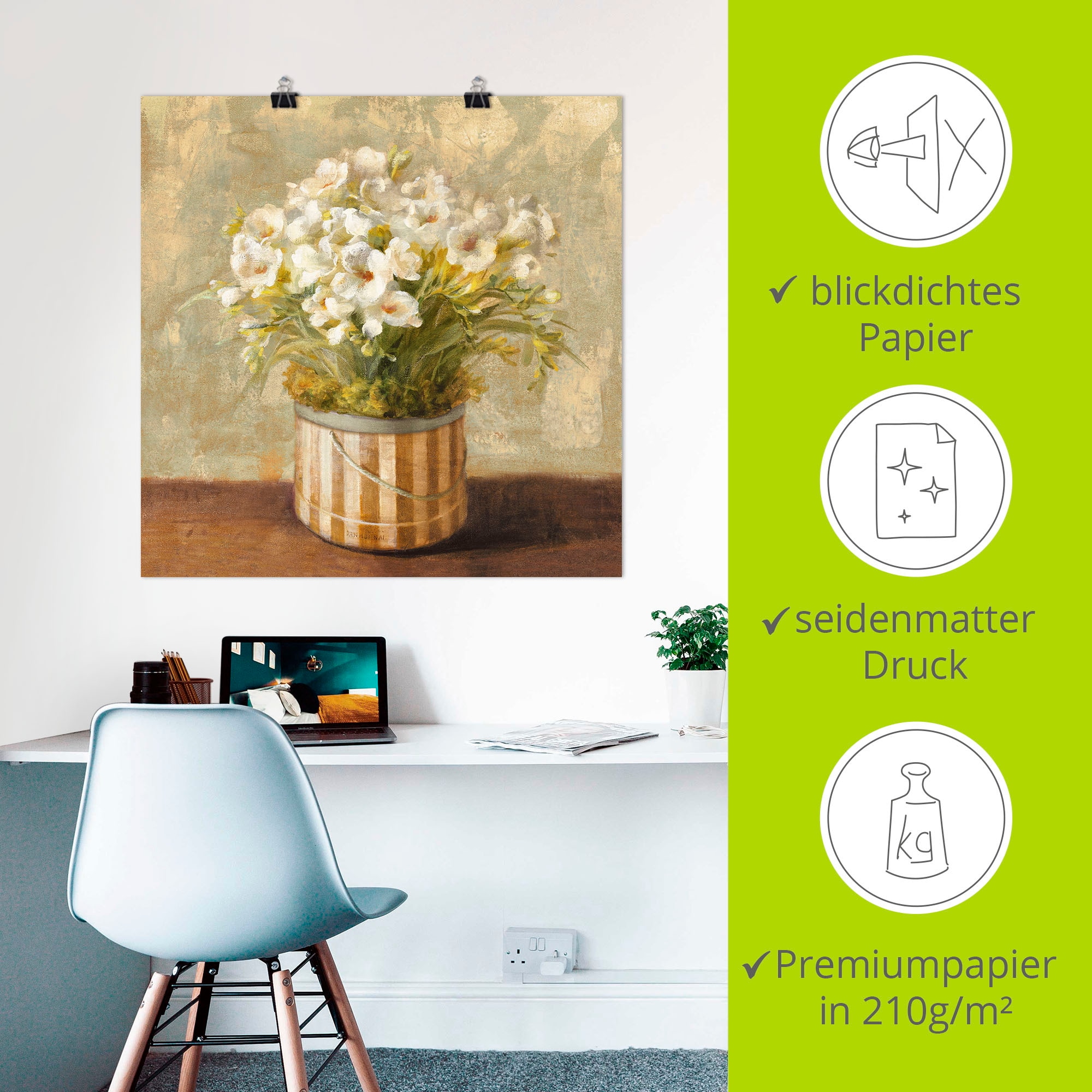 Artland Wandbild »Fresien«, Blumen, (1 St.), als Leinwandbild, Poster in verschied. Größen
