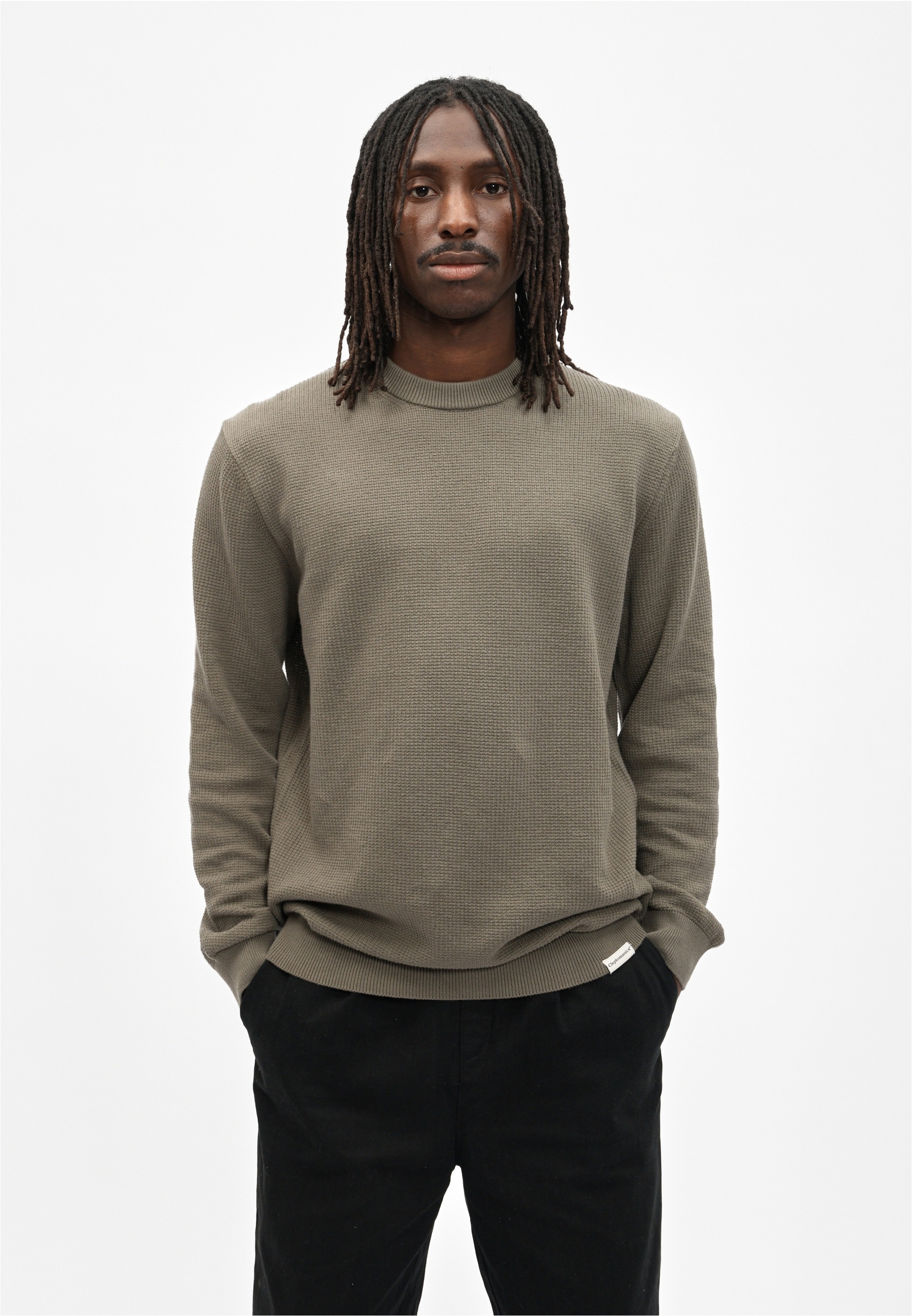 Cleptomanicx Strickpullover "Purl Knit" mit klassischem Rundhalsausschnitt