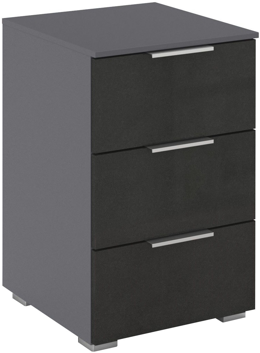 OTTO home "Nachttisch Nachtkonsole AGORDO in Dekor- oder Hochglanzfront" in zwei Griff-Farben, Breite 40 cm, mit 3 geräumigen Schubladen für viel Stauraum MADE IN GERMANY