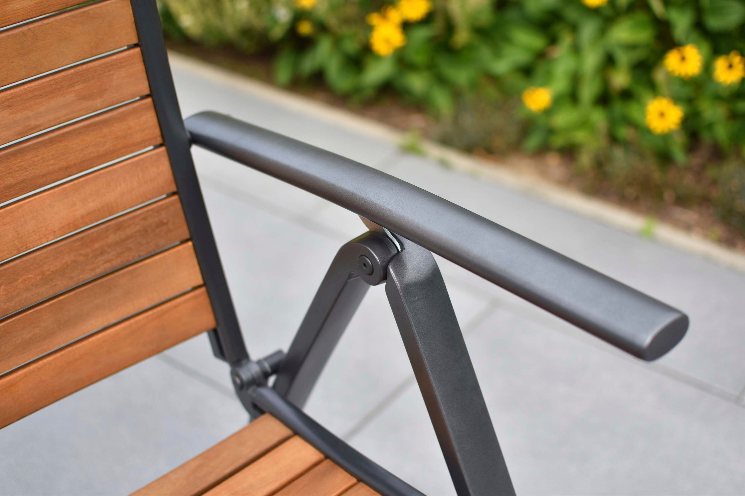 MERXX Garten-Essgruppe »Santorin« Set, 5 tlg. inkl. 4 Klappsessel, 1 Tisch