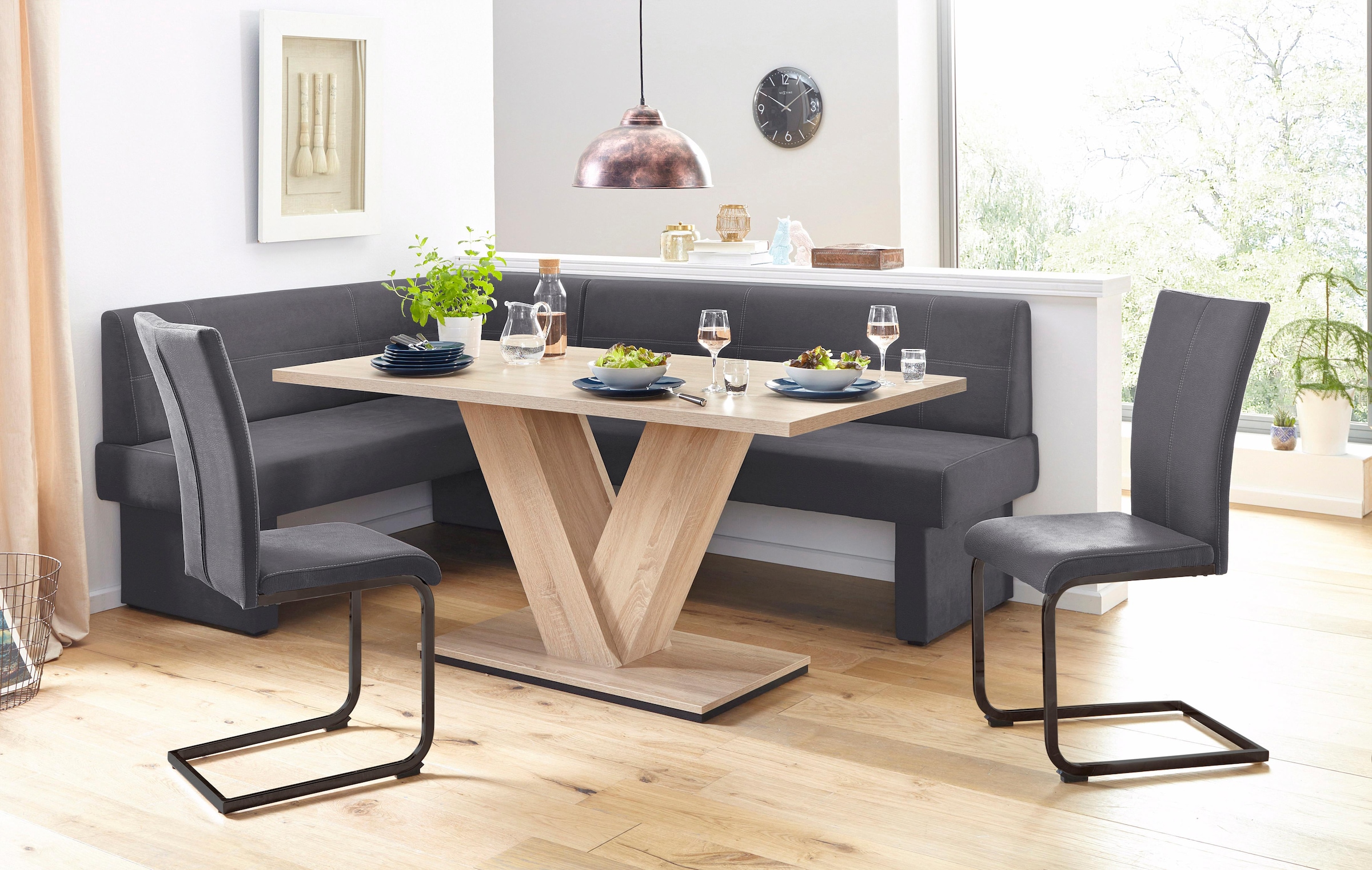 Home affaire Freischwinger "Nils" (Set) 2 Stk. Luxus-Microfaser Lederoptik günstig online kaufen