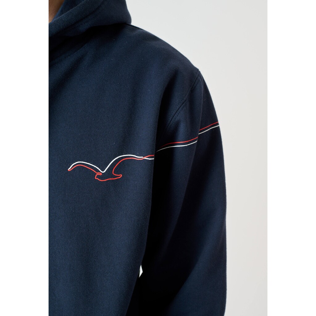 Cleptomanicx Kapuzensweatshirt »Möwe Lines«