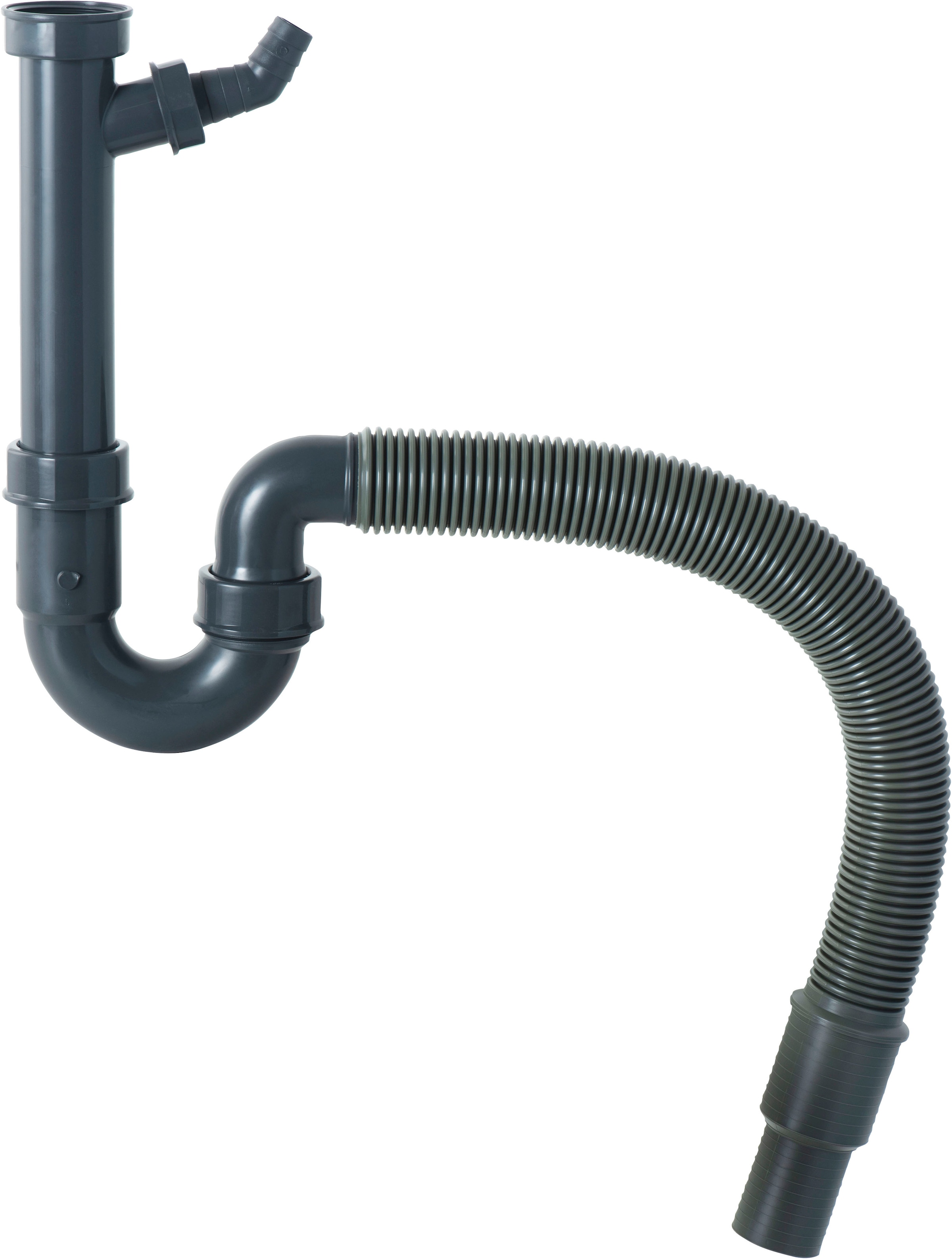 Siphon »1 1/2 Zoll - Mit flexiblem Abgangsrohr & Geräteanschluss«, Hergestellt aus...