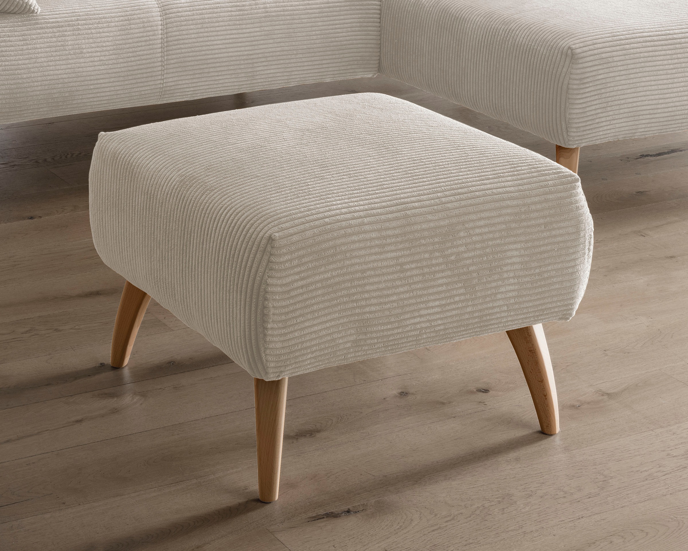 Home affaire Polsterhocker »Lazio modern und bequem, schmale Armlehnen, tolle Detailverarbeitung« zwei verschiedene Fußfarben wählbar