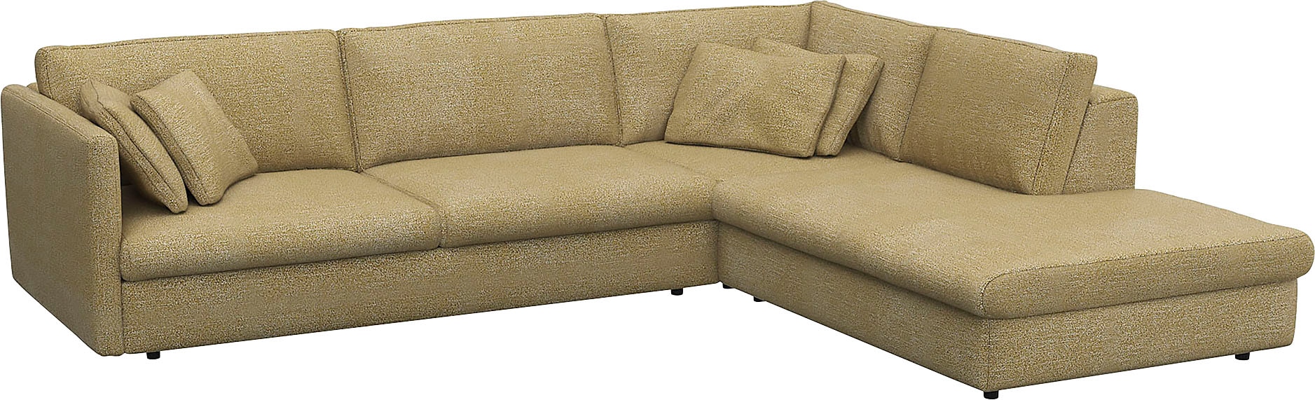 FLEXLUX Ecksofa »Lovane, elegant und zeitlos, bequem, L-Form«, Weich & anschmiegsam, große Sitztiefe auf Kaltschaum, Dekokissen inkl.