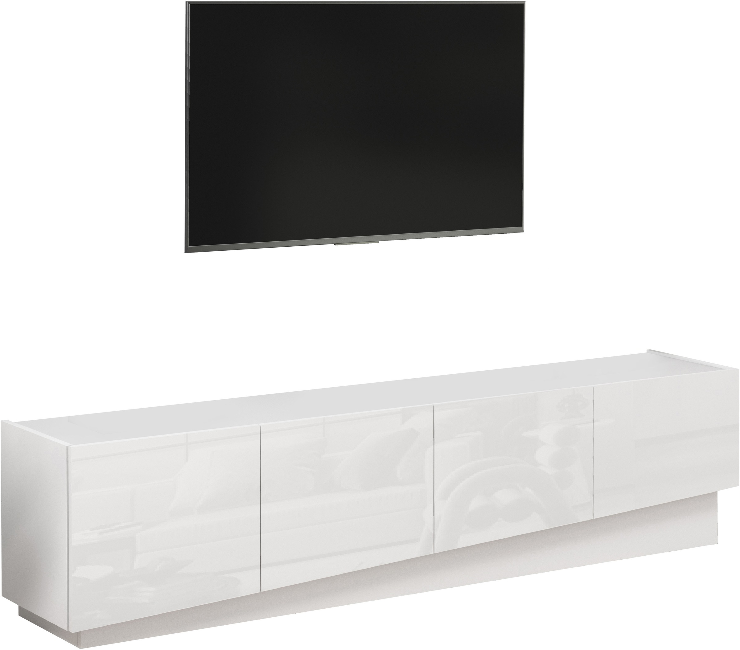 INOSIGN Lowboard "VELA, Lowboard, Breite 180 cm, Design mit schrägen Türen" günstig online kaufen