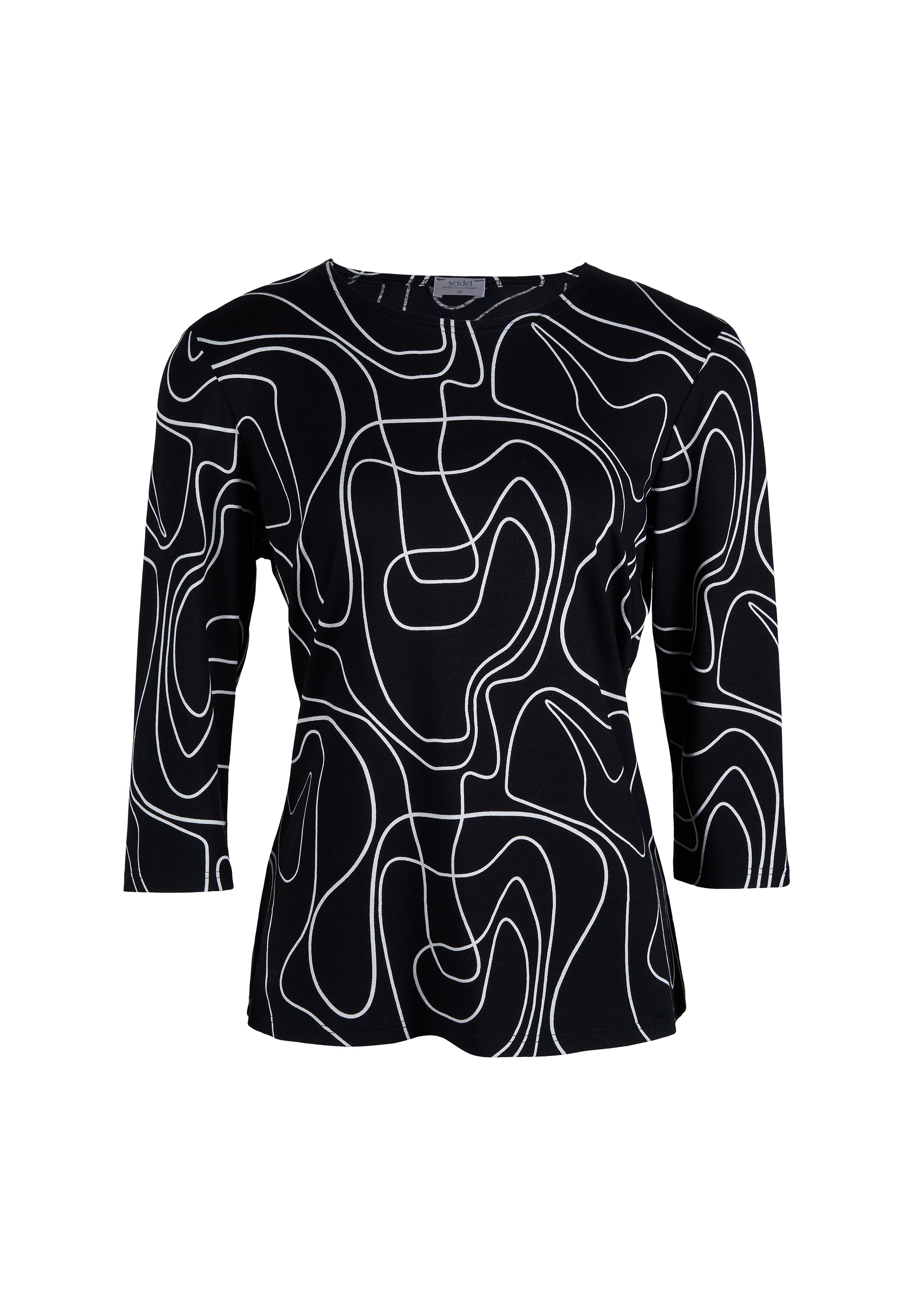 Thumbnail - Seidel Moden 3/4-Arm-Shirt Sommershirt mit grafischem Muster -MADE IN GERMANY