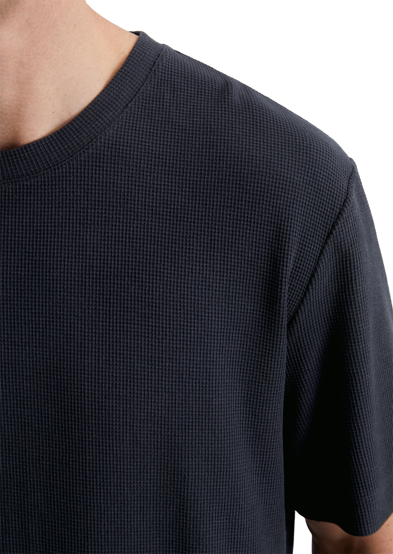 Marc O'Polo T-Shirt »mit feiner Waffelstruktur«