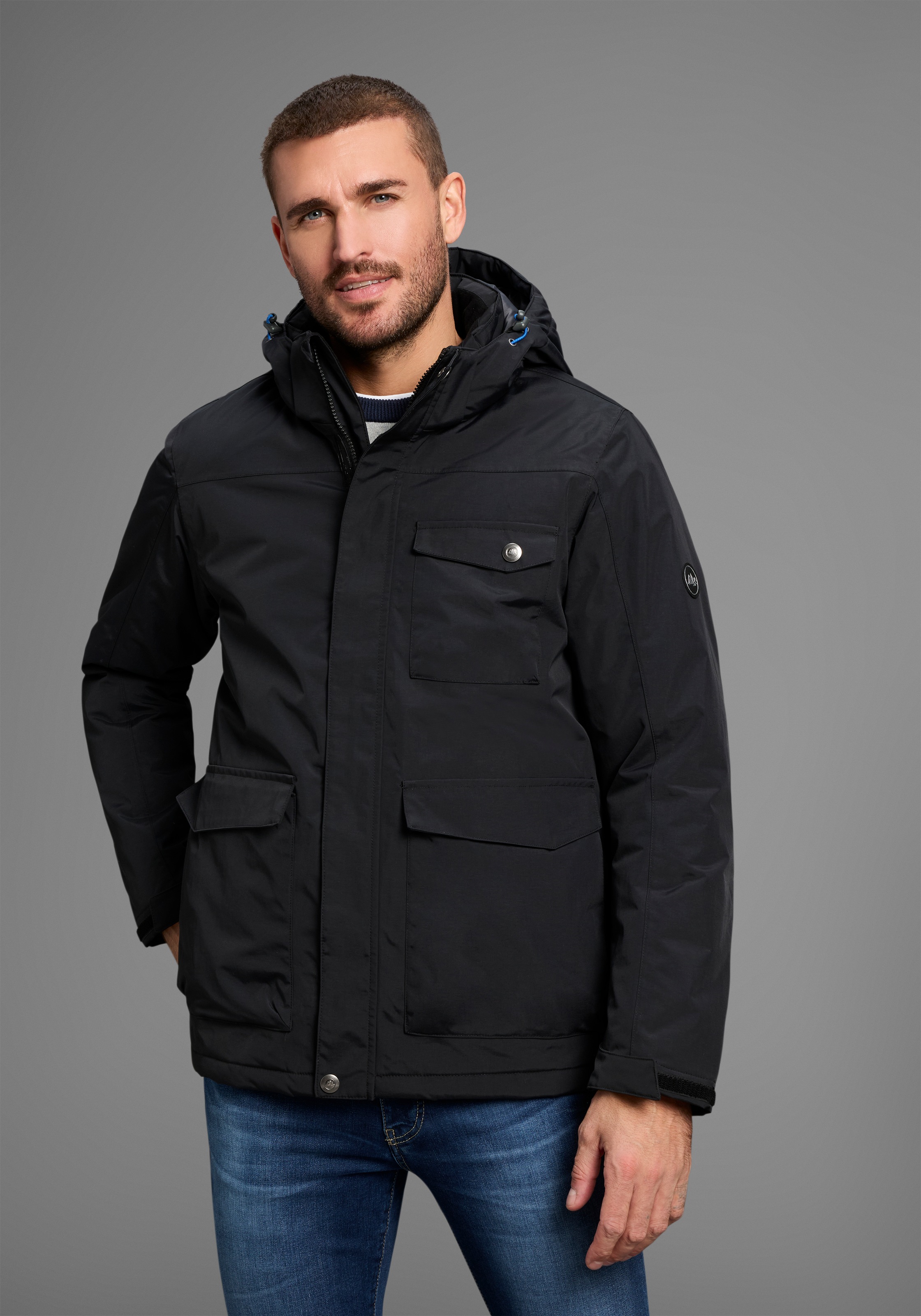 Polarino Funktionsjacke, mit Kapuze, Wassersäule 3000 mm, verschweißte Näht günstig online kaufen