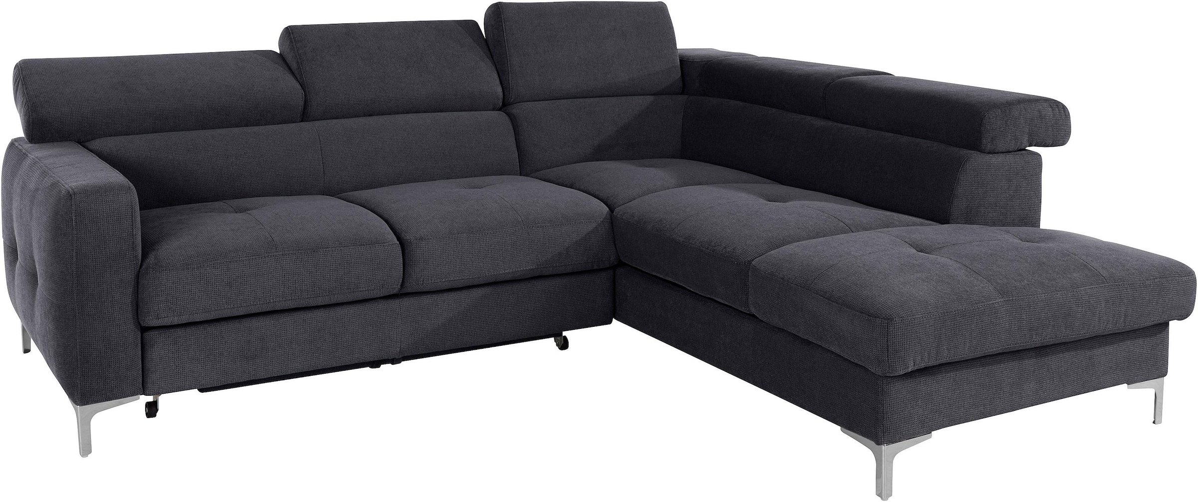 COTTA Ecksofa "Sammy L-Form" mit Kopfteilverstellung, wahlweise mit Schlaffunktion & Bettkasten