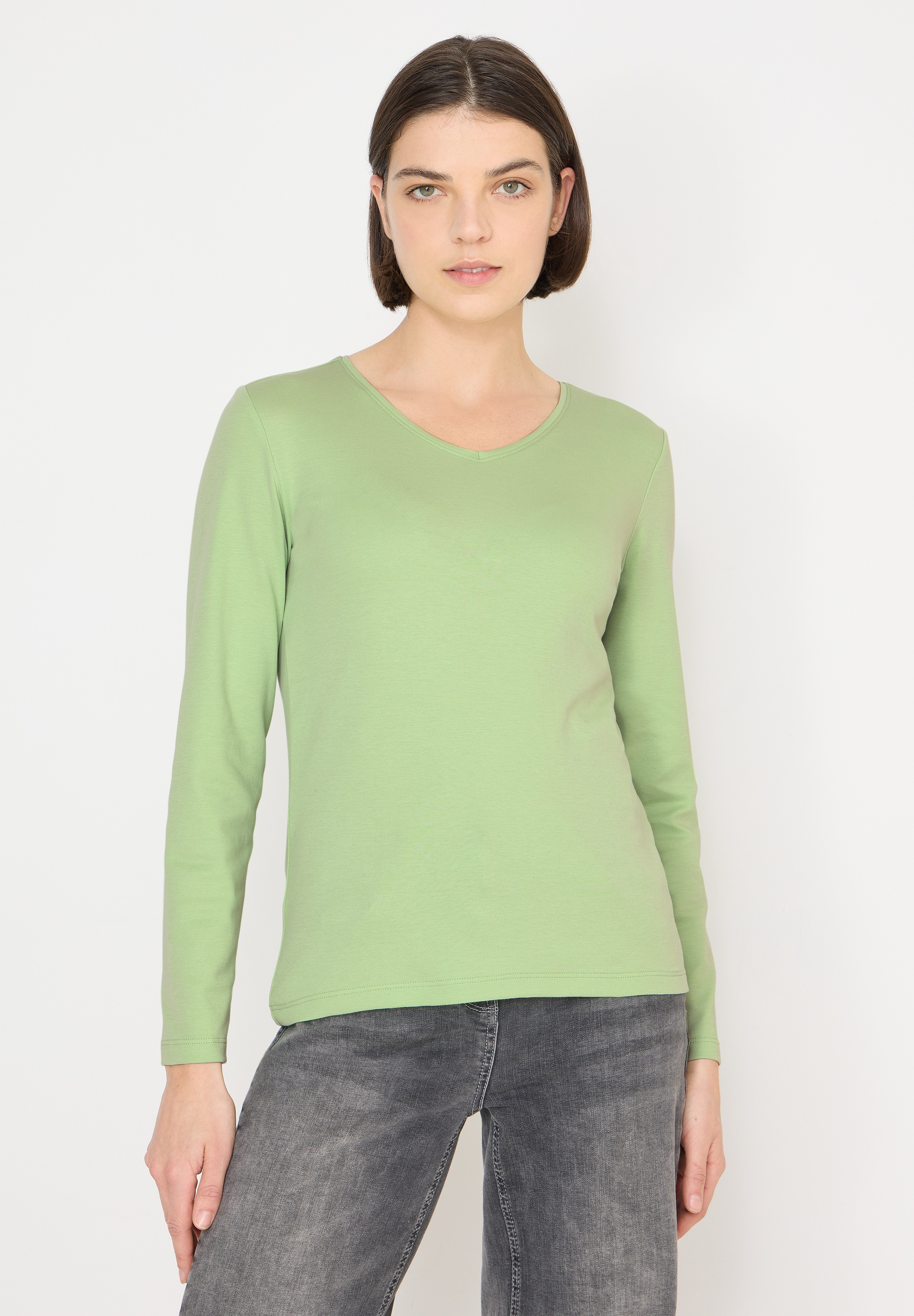 Cecil Langarmshirt aus reiner Baumwolle günstig online kaufen