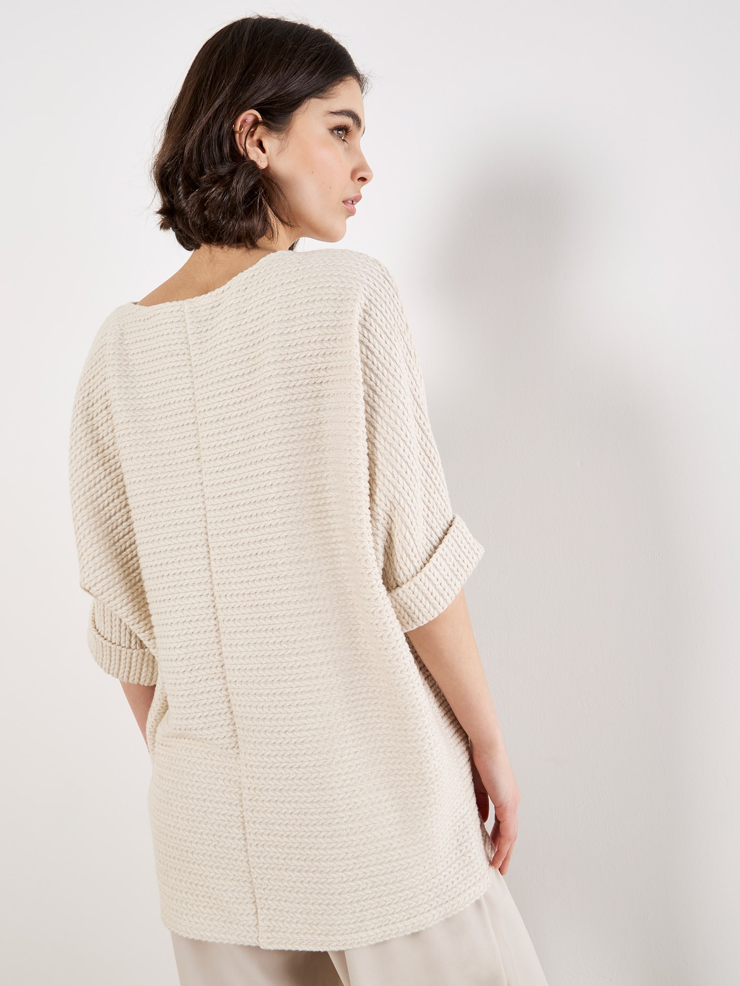Apricot Strickpullover »Oversized Top« mit Zopfmuster