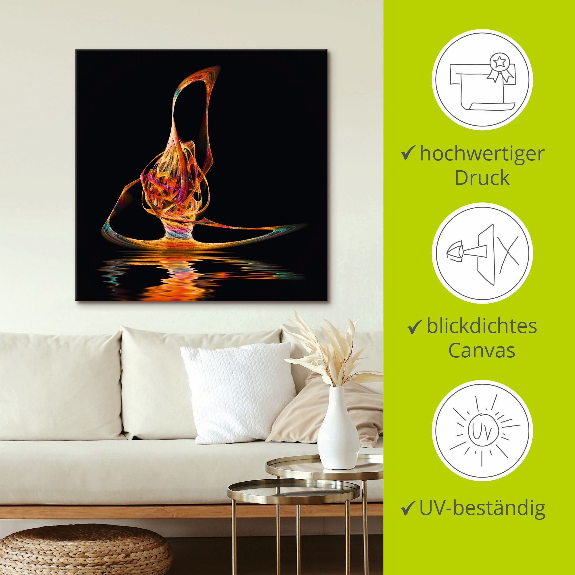 Artland Leinwandbild »Filigraner Surfer«, Gegenstandslos, (1 St.), auf Keilrahmen gespannt
