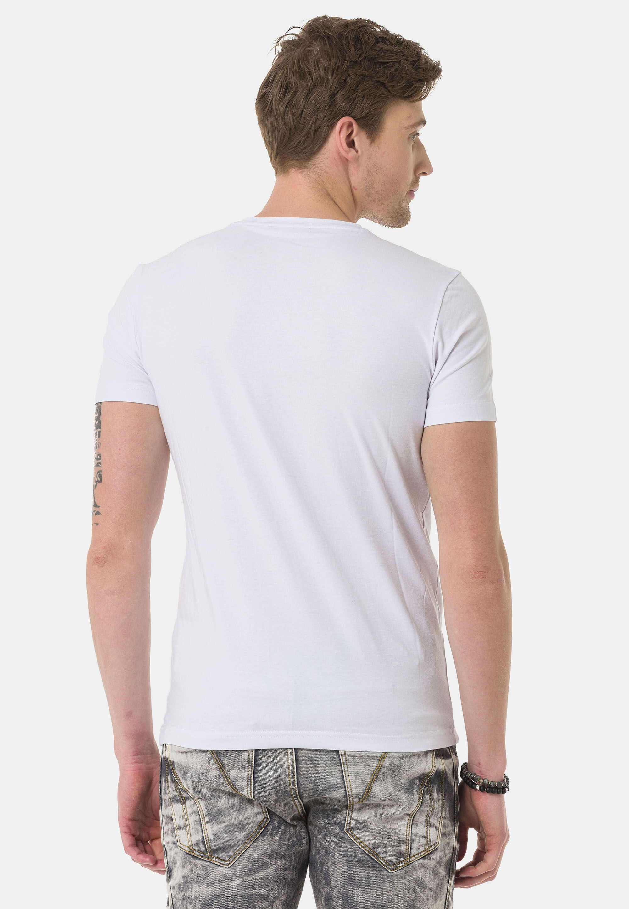 Cipo & Baxx T-Shirt »T-Shirt«, mit großem Wappen-Print