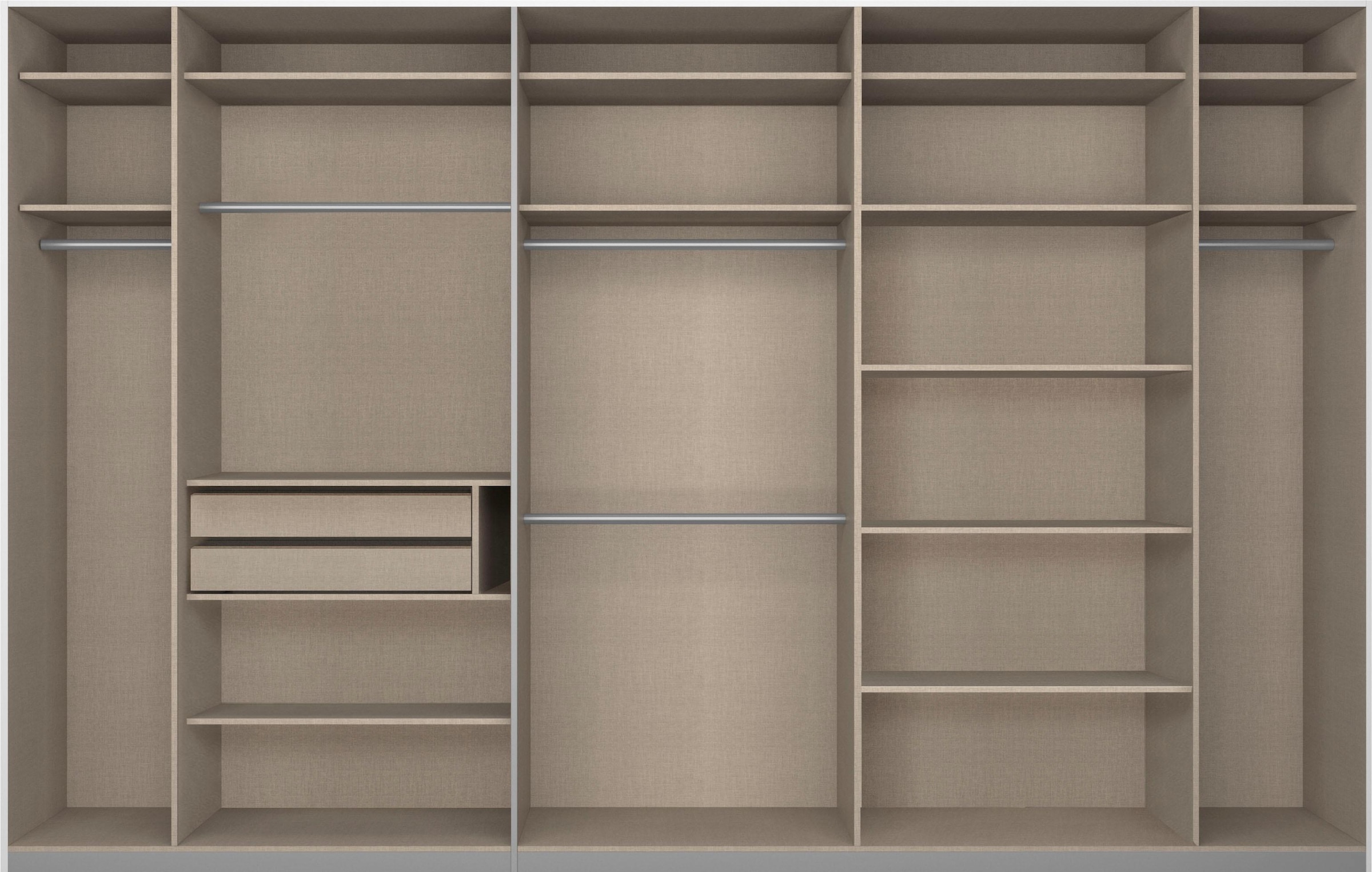 rauch Schwebetürenschrank »Kleiderschrank Schrank Garderobe Wäscheschrank BESTSELLER KEPAN«, inkl. Schubladen-Einsatz und extra Einlegeböden MADE IN GERMANY
