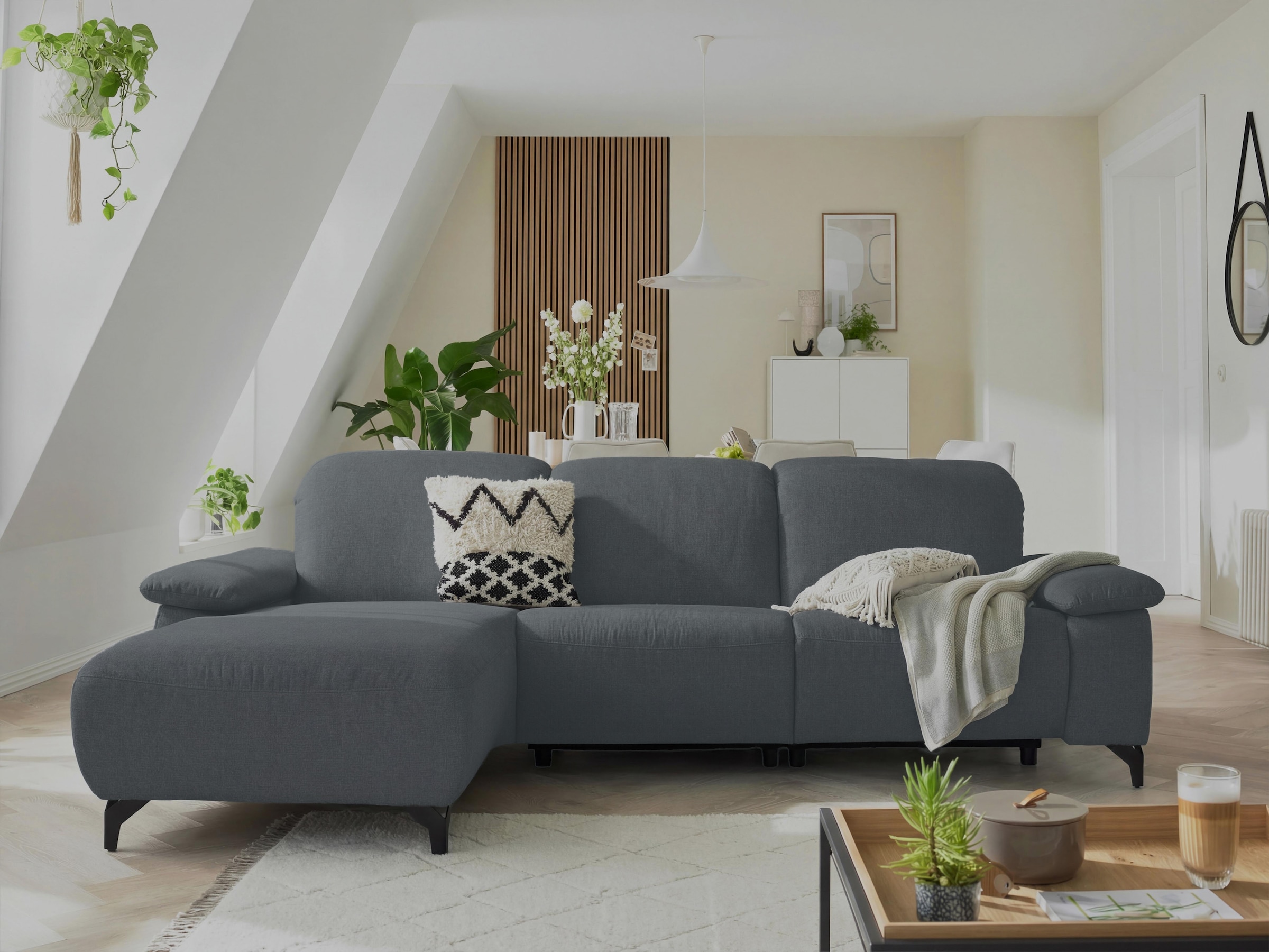 Musterring Ecksofa "MR370 mit/ohne Relaxfunktion, verschiedene Unterfederungen zur Auswahl" Farbe, Material, Sitzkomfort und Funktion wählbar, Maße 280 x 180 cm