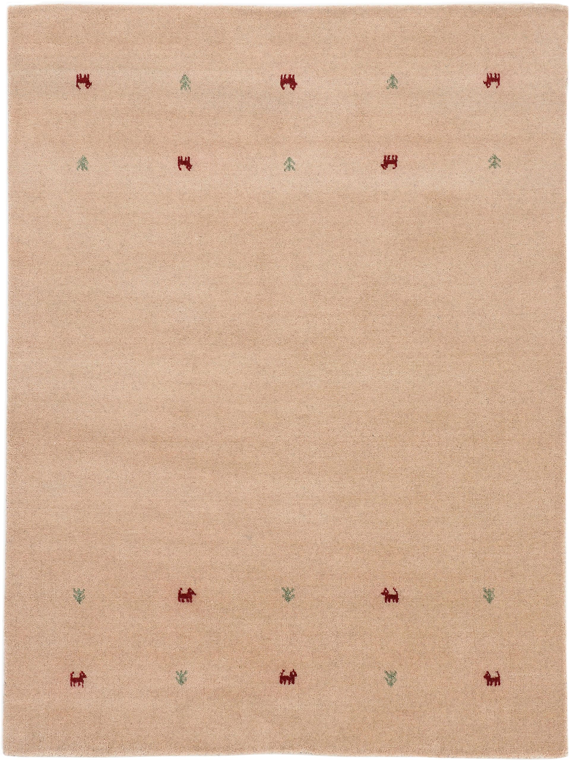 carpetfine "Gabbeh Uni, auch als Läufer und Rund erhältlich" rechteckig 15 mm Höhe reine Wolle, handgewebt, Gabbeh Loom Tiermotiv, große Farbauswahl