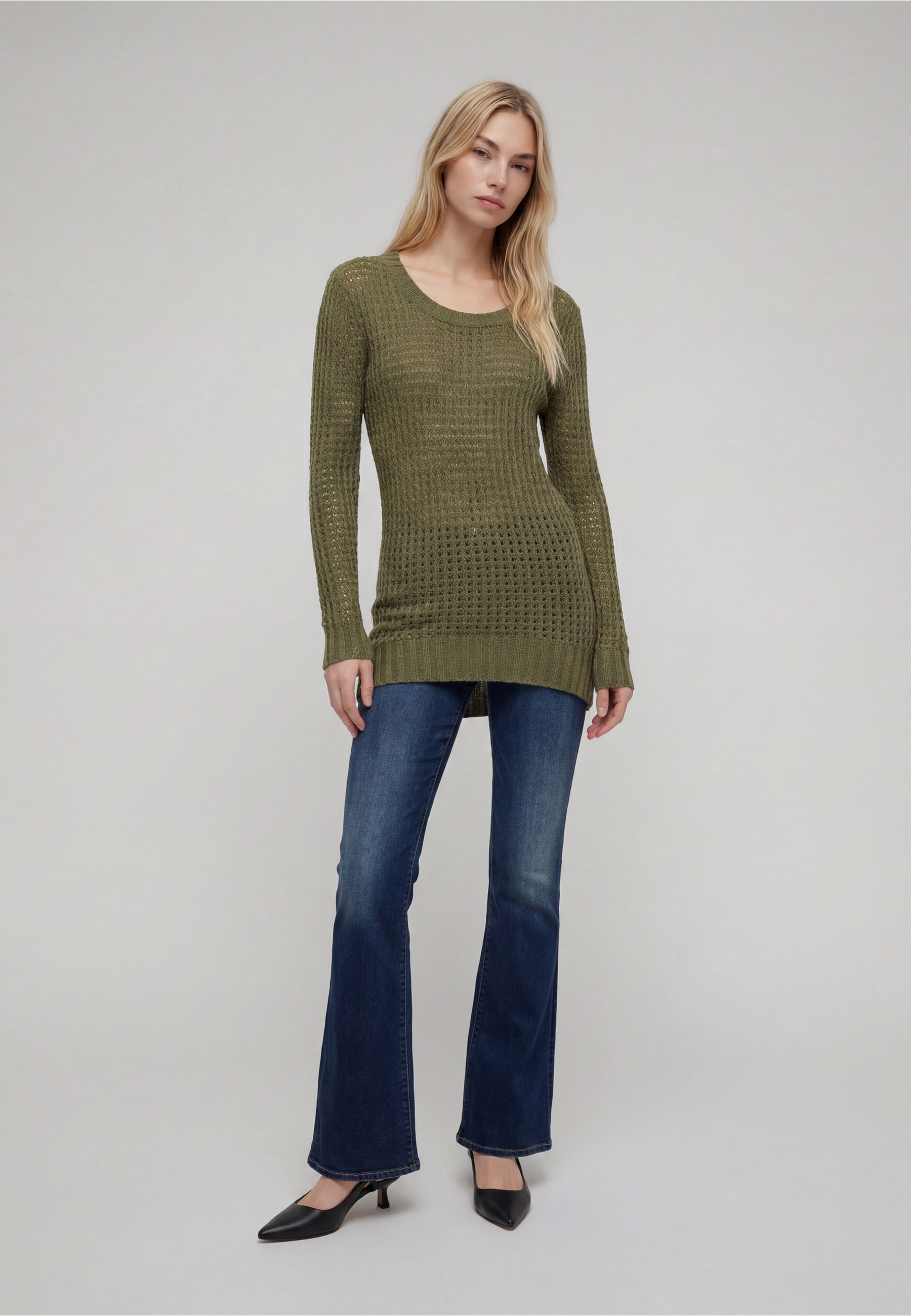 URBAN CLASSICS Rundhalspullover »Urban Classics Damen Ladies Long Wideneck Sweater« 1 Stk.