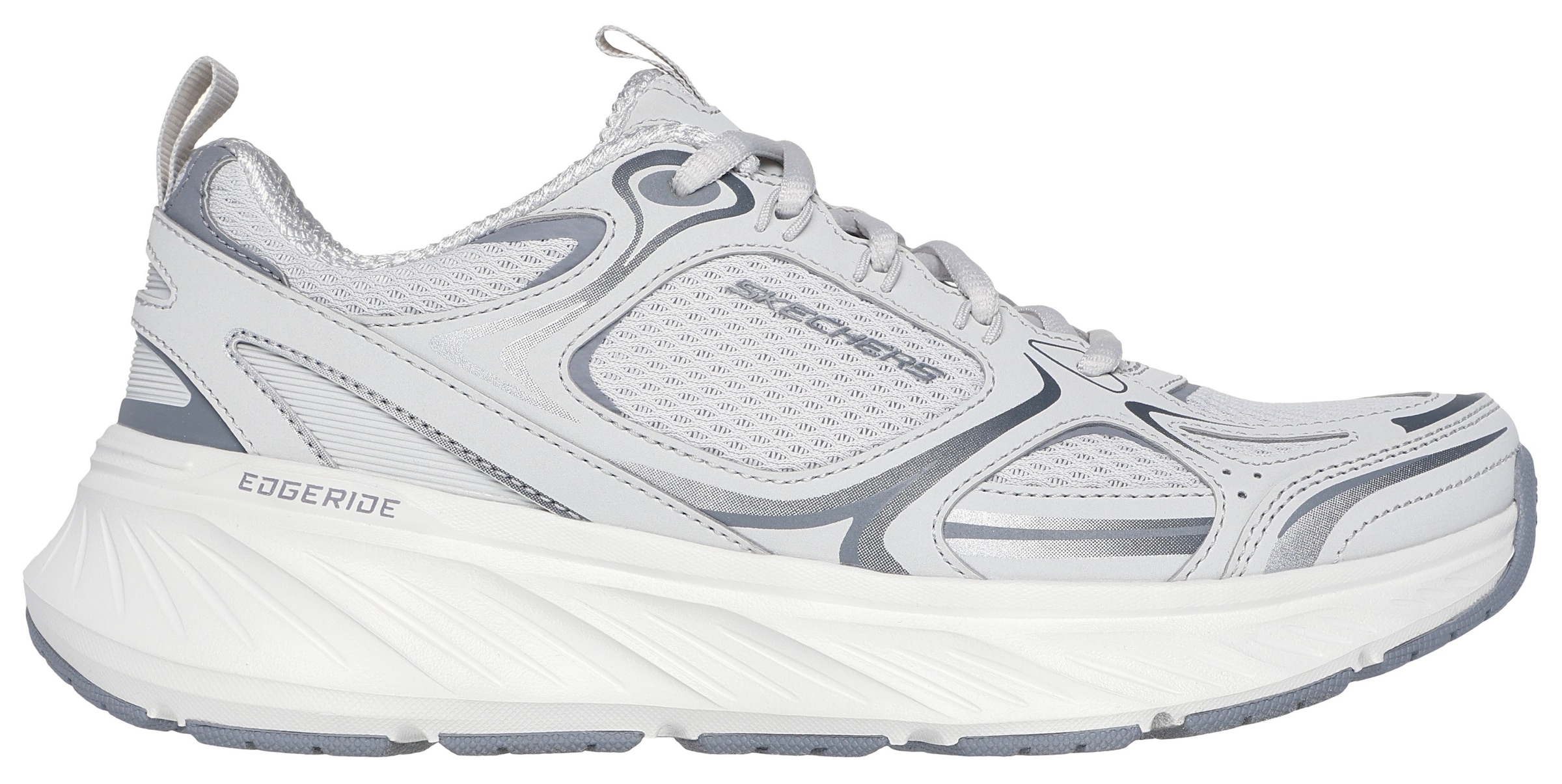 Skechers Sneaker »EDGERIDE-SILVER ECLIPSE«, Retro Sneaker, Schnürschuh mit Metallic-Besätzen