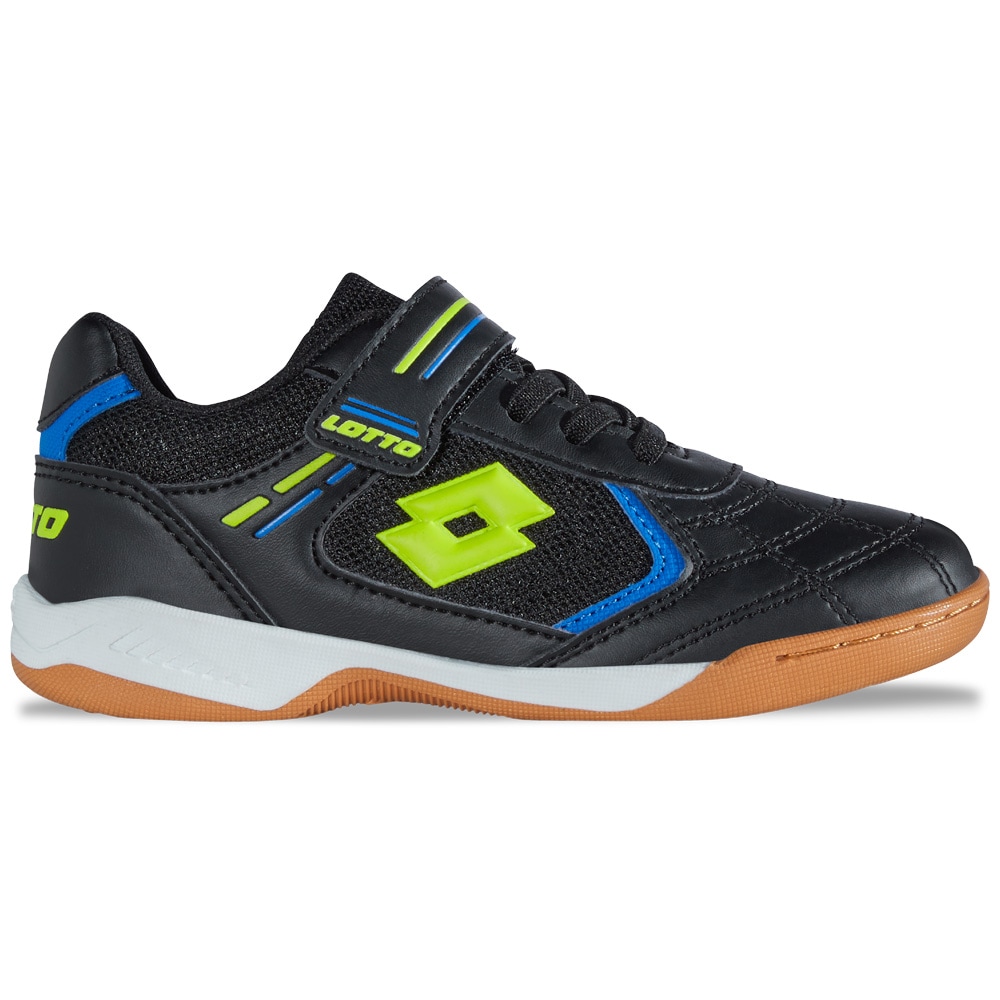 Hallenschuh LOTTO, Mädchen, Gr. 32, schwarz, lime, Mesh, Synthetik, Schuhe Hallenschuh, Indoor Sportschuhe - mit nicht abfärbender Sohle