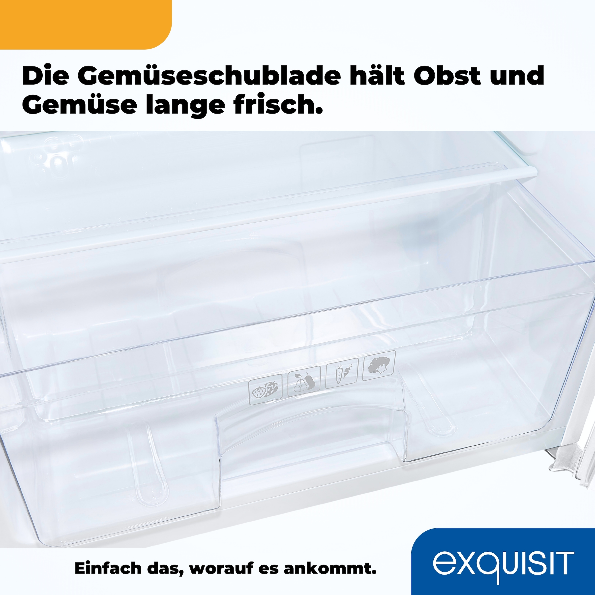 exquisit Vollraumkühlschrank »KS16-V-040D«, 126 Liter Nutzinhalt, Leiser Betrieb, Energieeffizienzklasse D