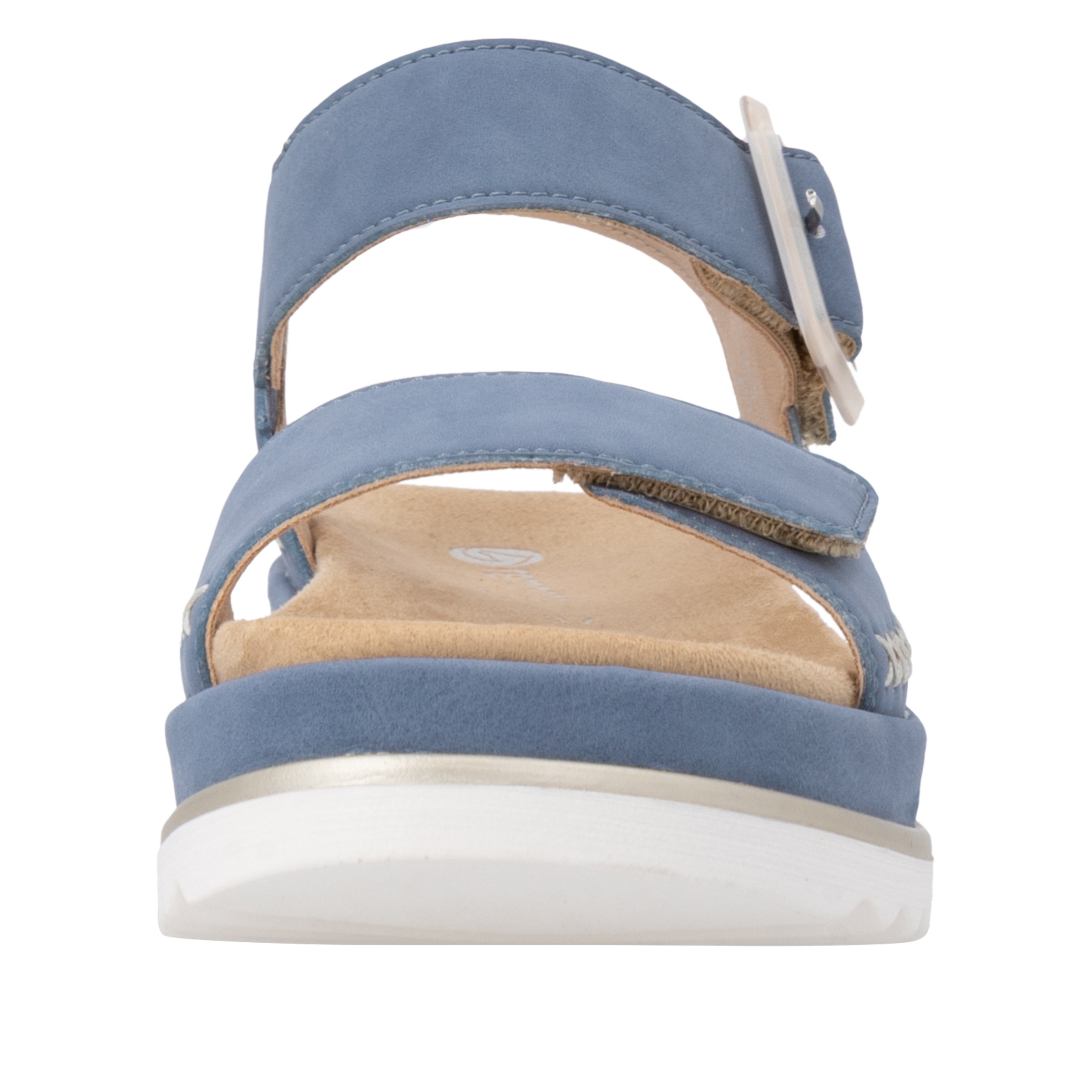 Riemchensandale REMONTE "Remonte Sandalen Leder", Damen, Gr. 38, blau, Leder, Schuhe Riemchensandale 3