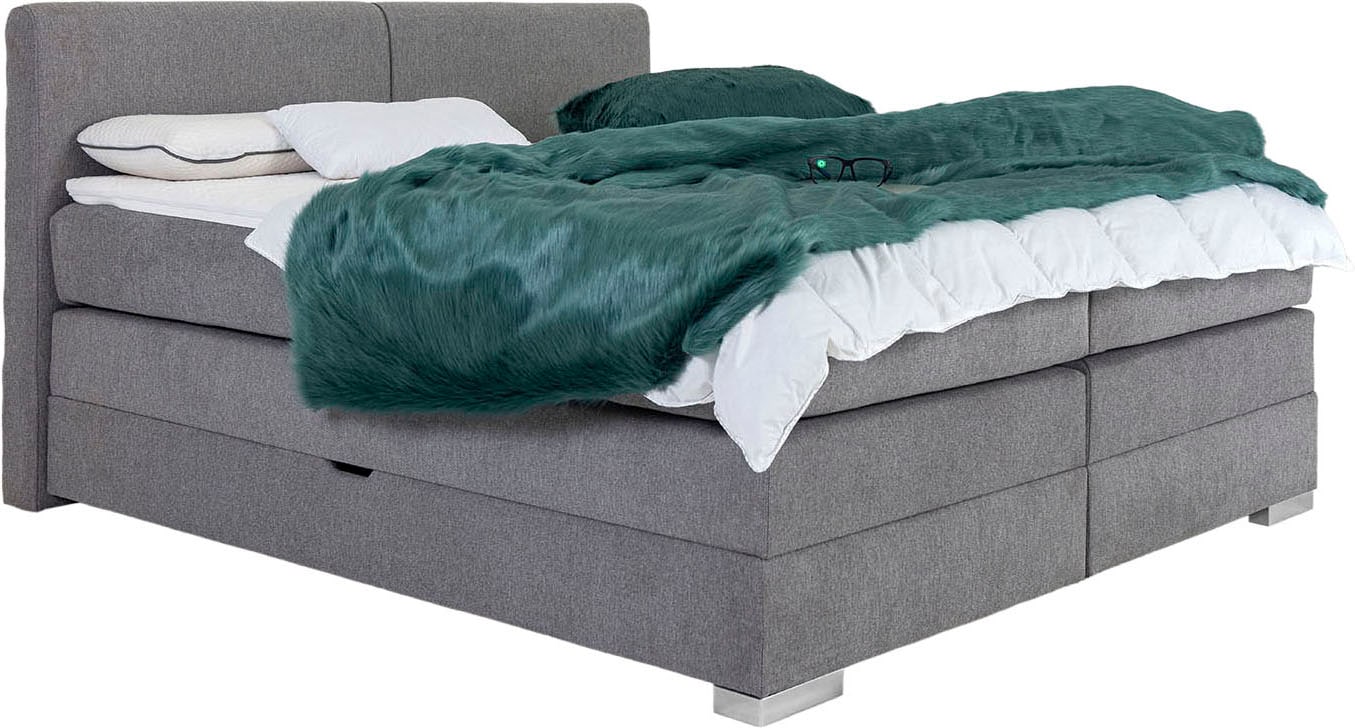 Home affaire Boxspringbett "Juliste inkl. Bettkasten und PUR-Schaum-Topper" günstig online kaufen