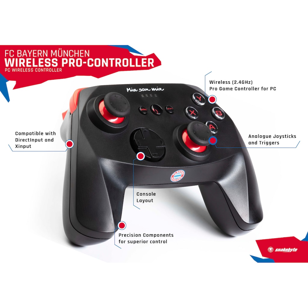 Snakebyte PC-Controller »FC Bayern München PC Wireless Pro Controller«