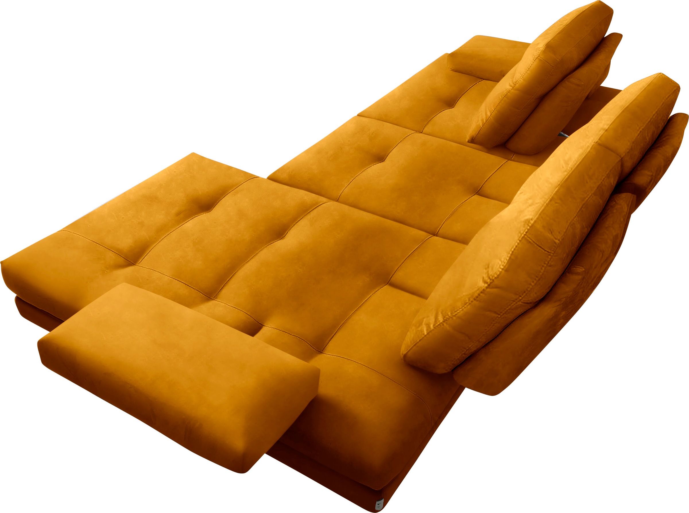 CALIA ITALIA Ecksofa »Toby Wing, L-Form, Designsofa mit sensationellem Sitzkomfort«, inklusive Sitztiefenverstellung, Füße in chrom glänzend