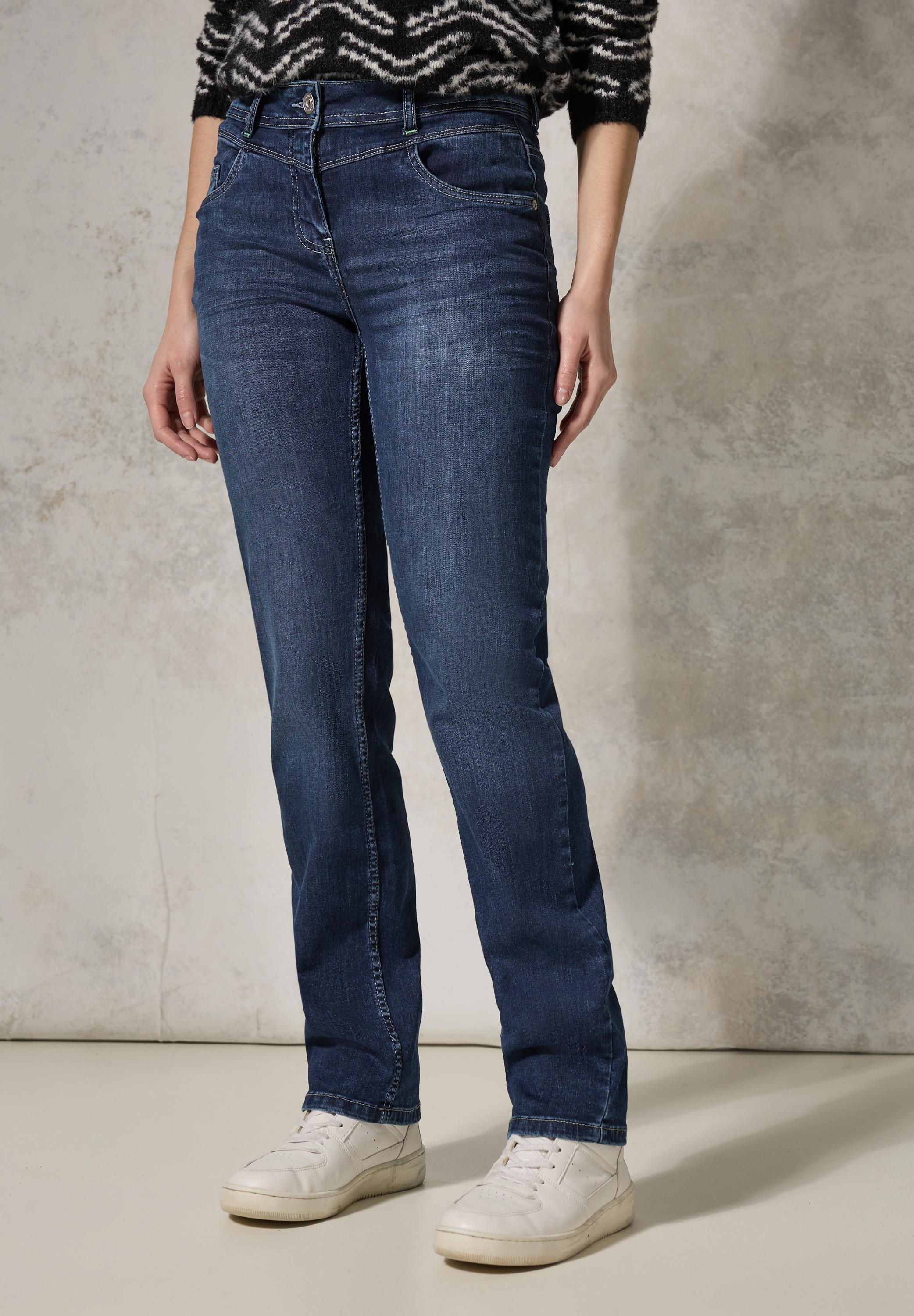 Cecil Slim-fit-Jeans, High Waist