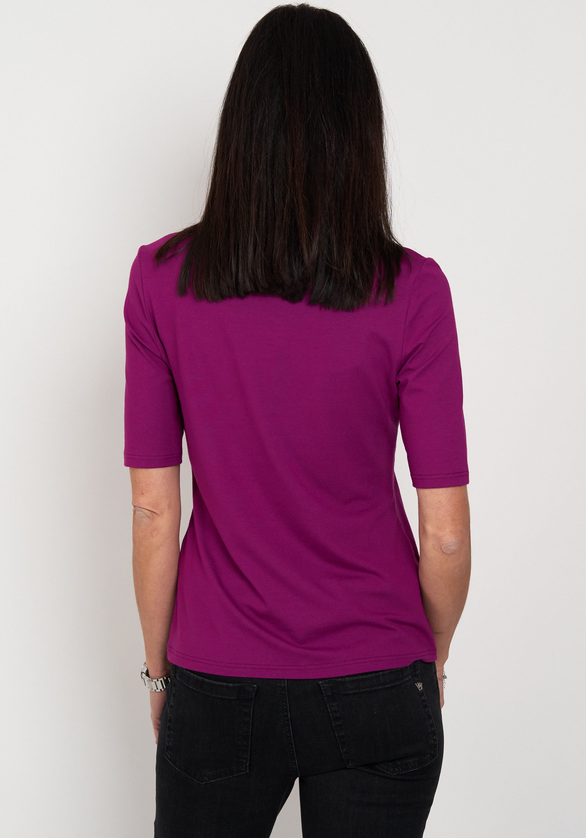 Seidel Moden Stehkragenshirt, im hüftlangen Schnitt, MADE IN GERMANY