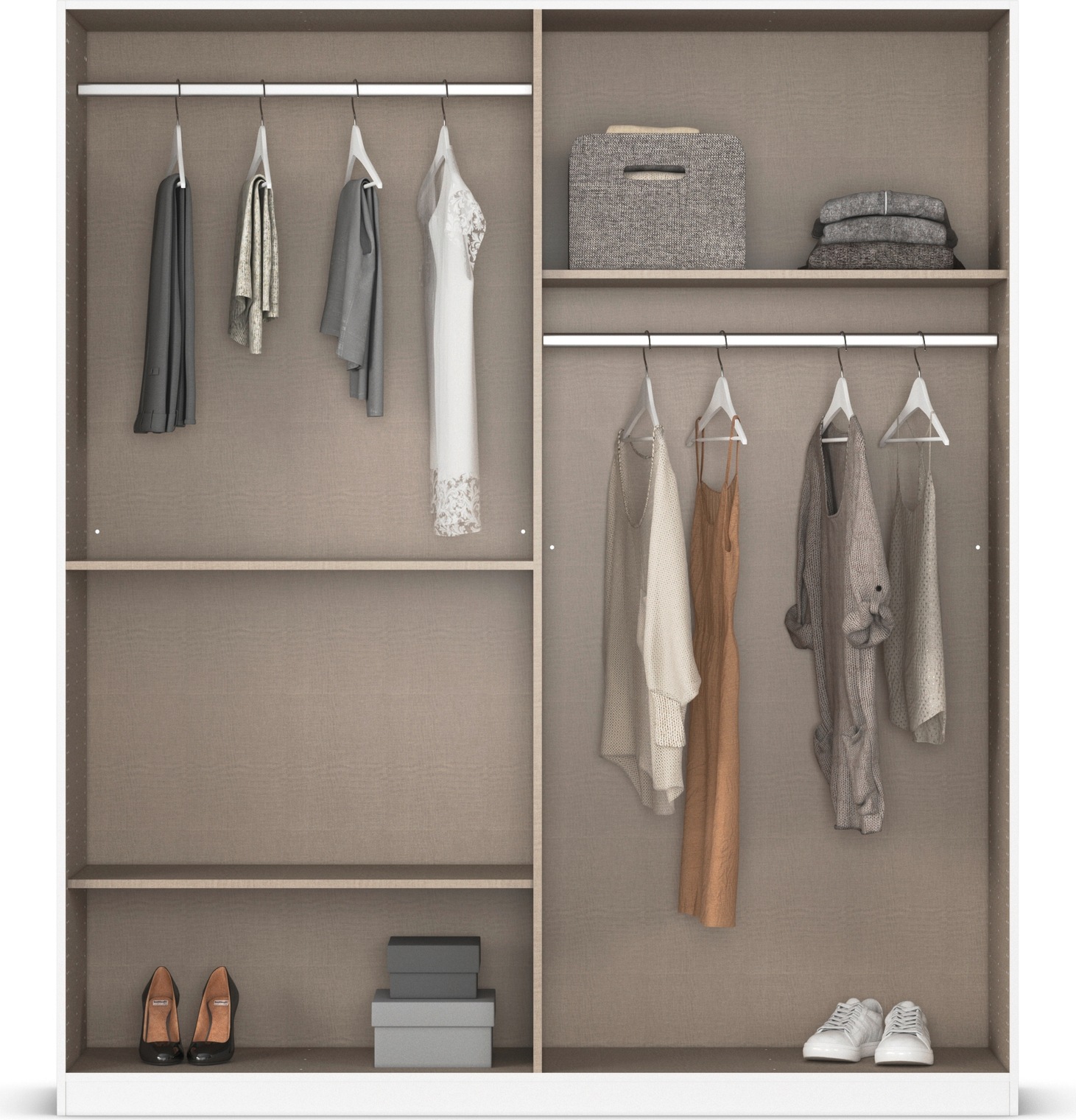 rauch Schlafzimmer-Set »Komplettzimmer Komplettschlafzimmer Schlafzimmer-Set (3-St.) MAIKA«, (Set, 3 tlg.), Schrank 3 Breiten, 2 Höhen, Bett 100 cm, Nachttisch MADE IN GERMANY