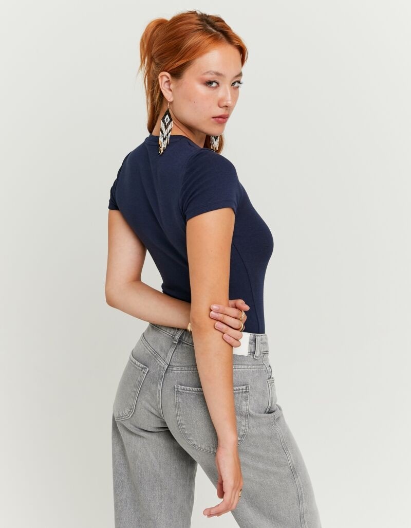 Tally Weijl Kurzarmbody »SBOCOCOSYT« Baumwollmischung, Basic, eng anliegend