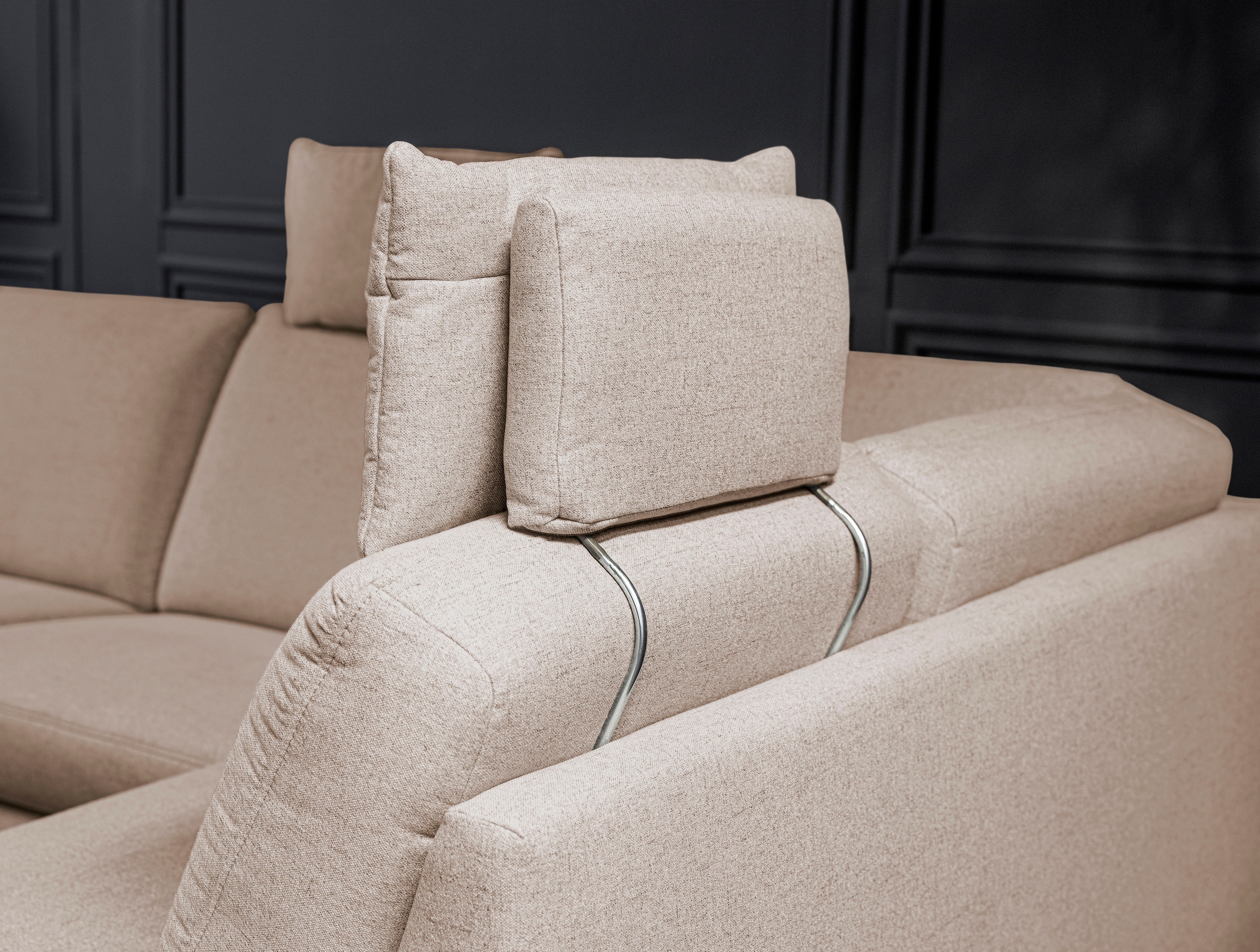 alina Ecksofa, inkl. Kopfstützen, wahlweise mit Relaxfunktion, Breite: 243 cm