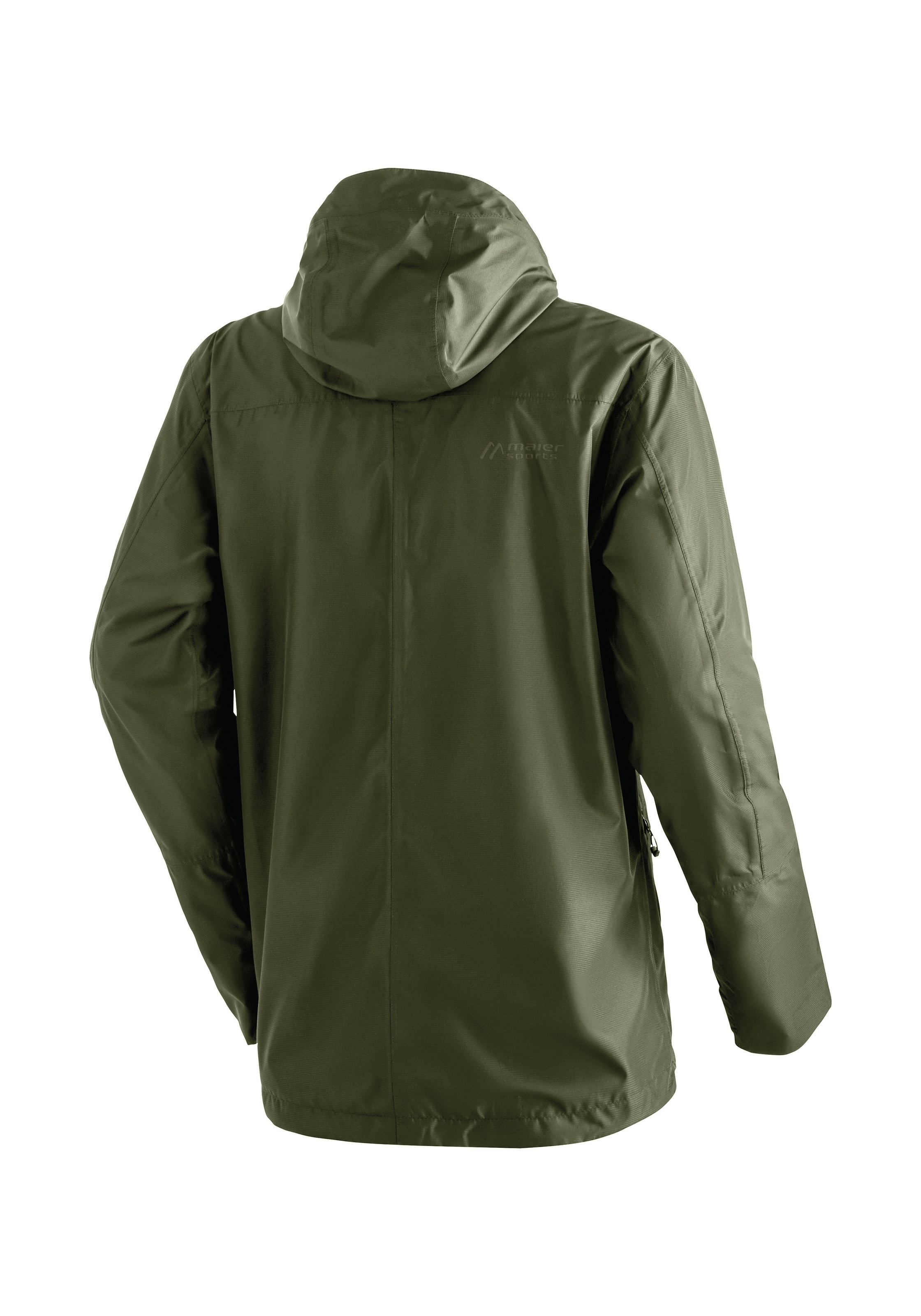 Regenjacke MAIER SPORTS "Abbenstein M", Herren, Gr. 46, grün (moosgrün), 100% Polyester, Jacken Regenjacke, Herren Jacke wasserdicht, moderner Windbreaker, Outdoorjacke, Reg. Fit 2
