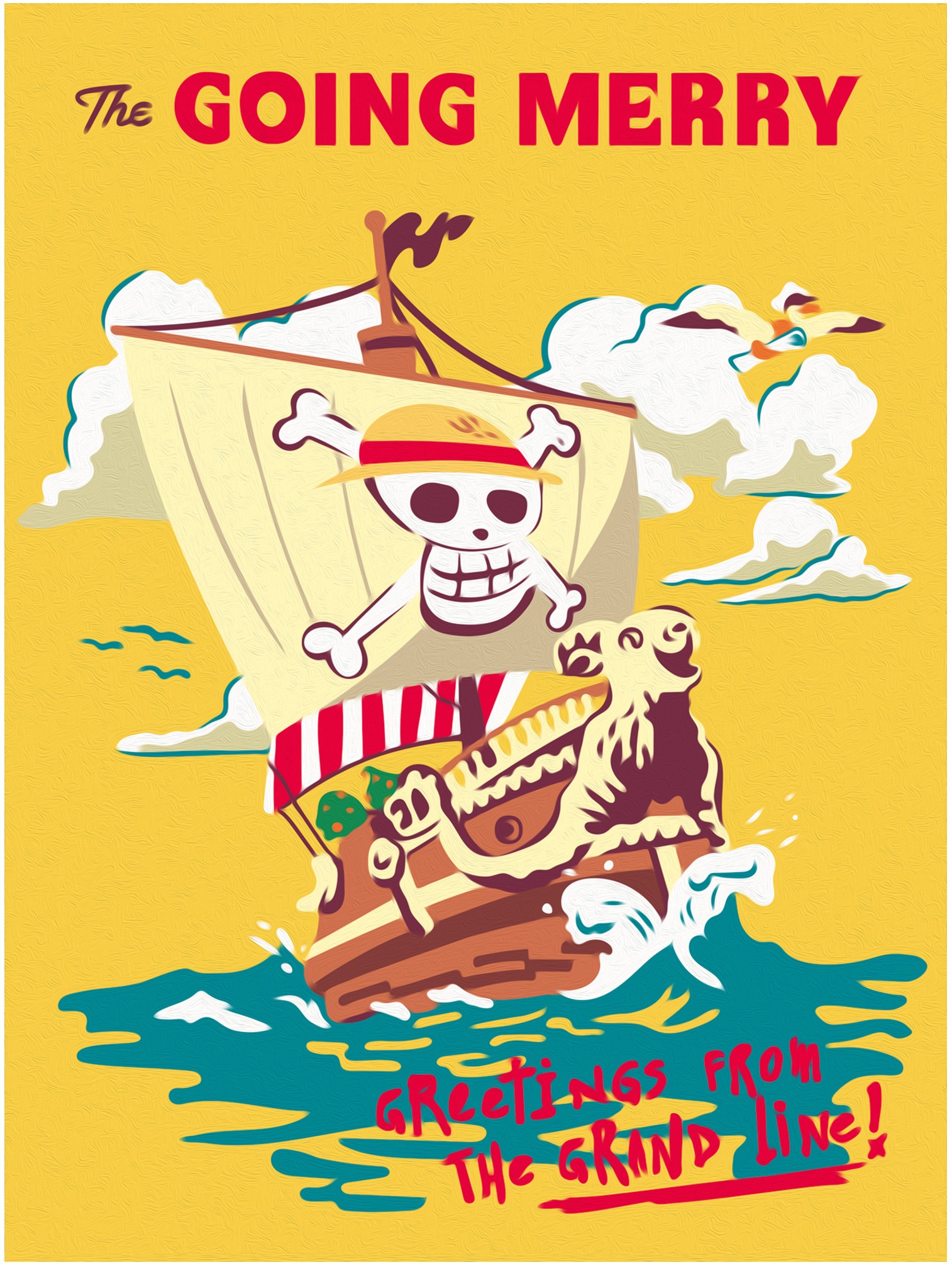 Ravensburger Malen nach Zahlen »CreArt, One Piece - Das Piratenschiff Flying Lamb (Going Merry)« Made in Europe