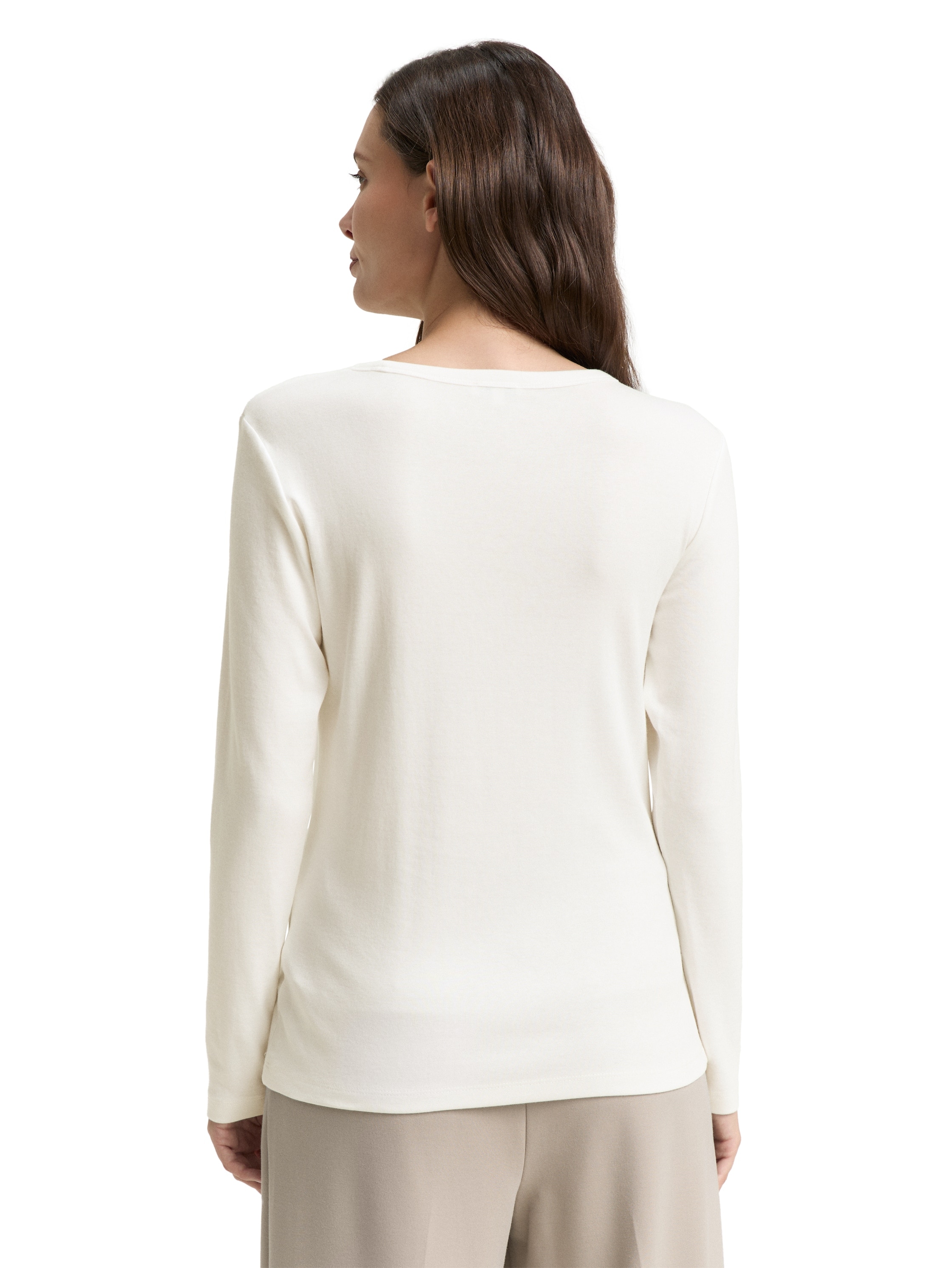 TOM TAILOR Langarmshirt, mit Rundhalsausschnitt und Stretch
