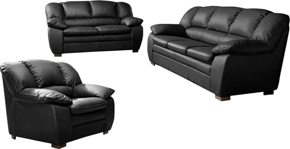 COTTA Polstergarnitur "Casino, 3tlg. Set, Sofa Wohnzimmer Garnitur, Wellenunterfederung" Set, 3 tlg. Sessel, 2-Sitzer, 2,5-Sitzer, hohe Rückenlehne