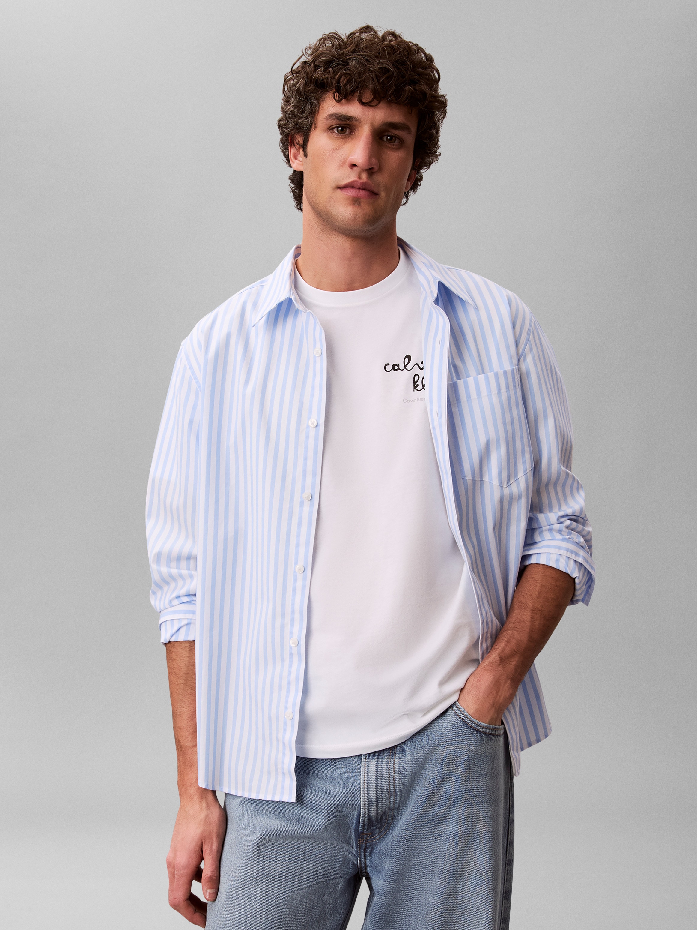 Calvin Klein Jeans T-Shirt "LINES SEASONAL" Regular fit mit Print günstig online kaufen