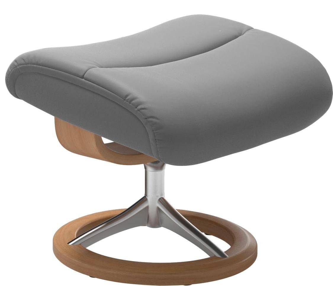 Stressless® Relaxsessel »View«, (Set, Relaxsessel mit Hocker), mit Signature Base, Größe M,Gestell Eiche
