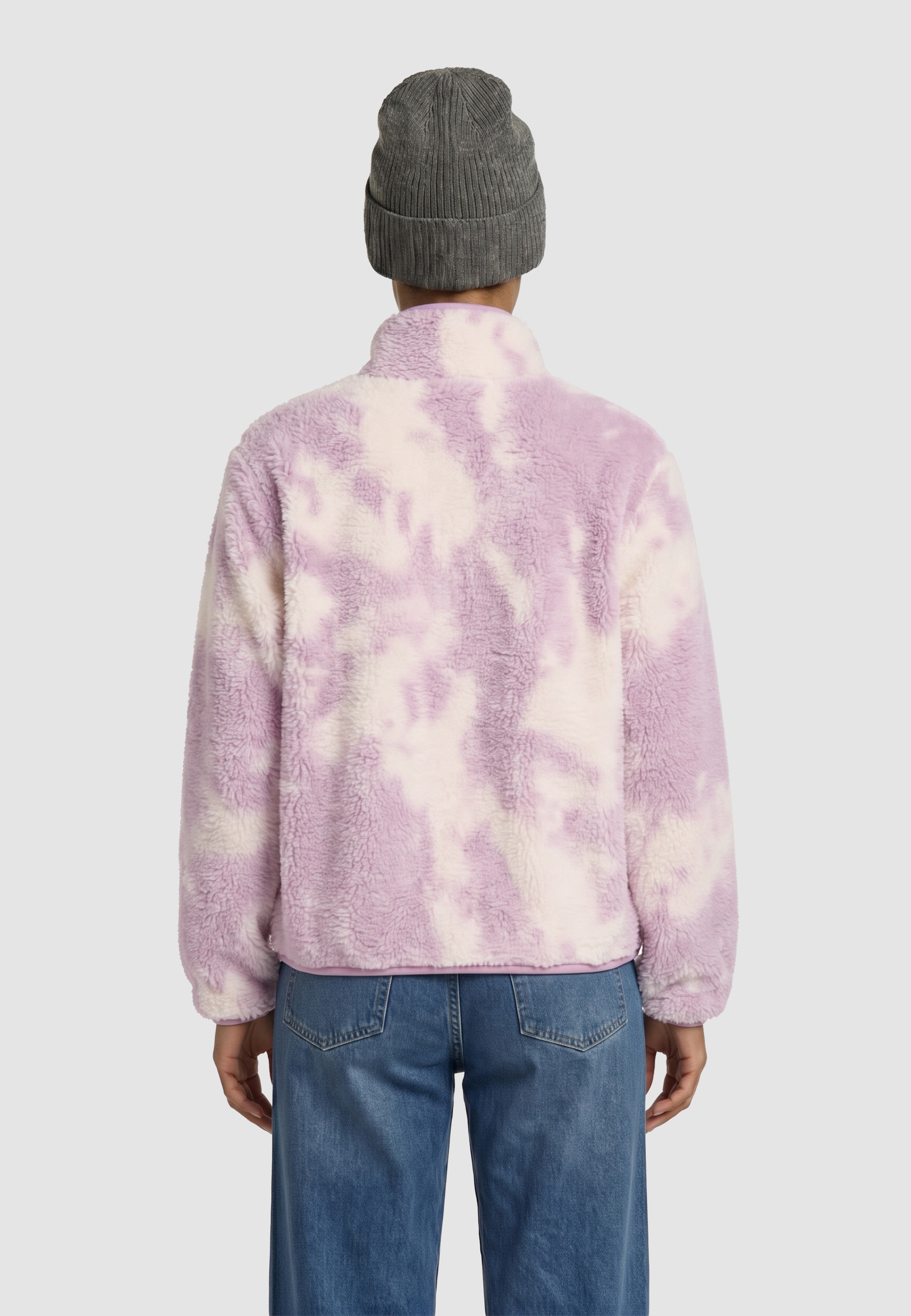 URBAN CLASSICS Fleecejacke »Urban Classics Ladies Printed Sherpa Jacket« 1 Stk. tlg. ohne Kapuze
