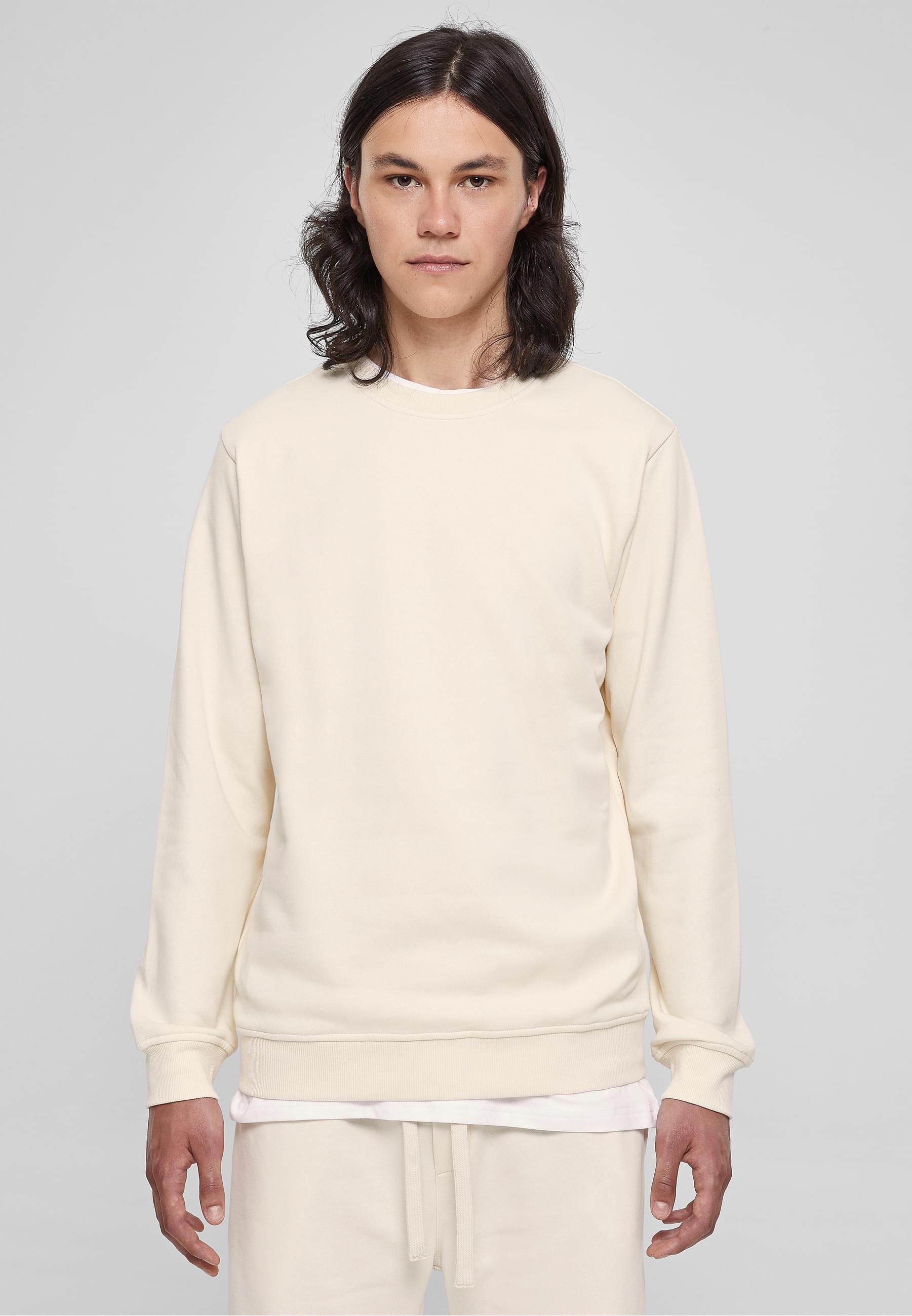 URBAN CLASSICS Rundhalspullover »Urban Classics Herren Basic Terry Crew«, (1 tlg.)
